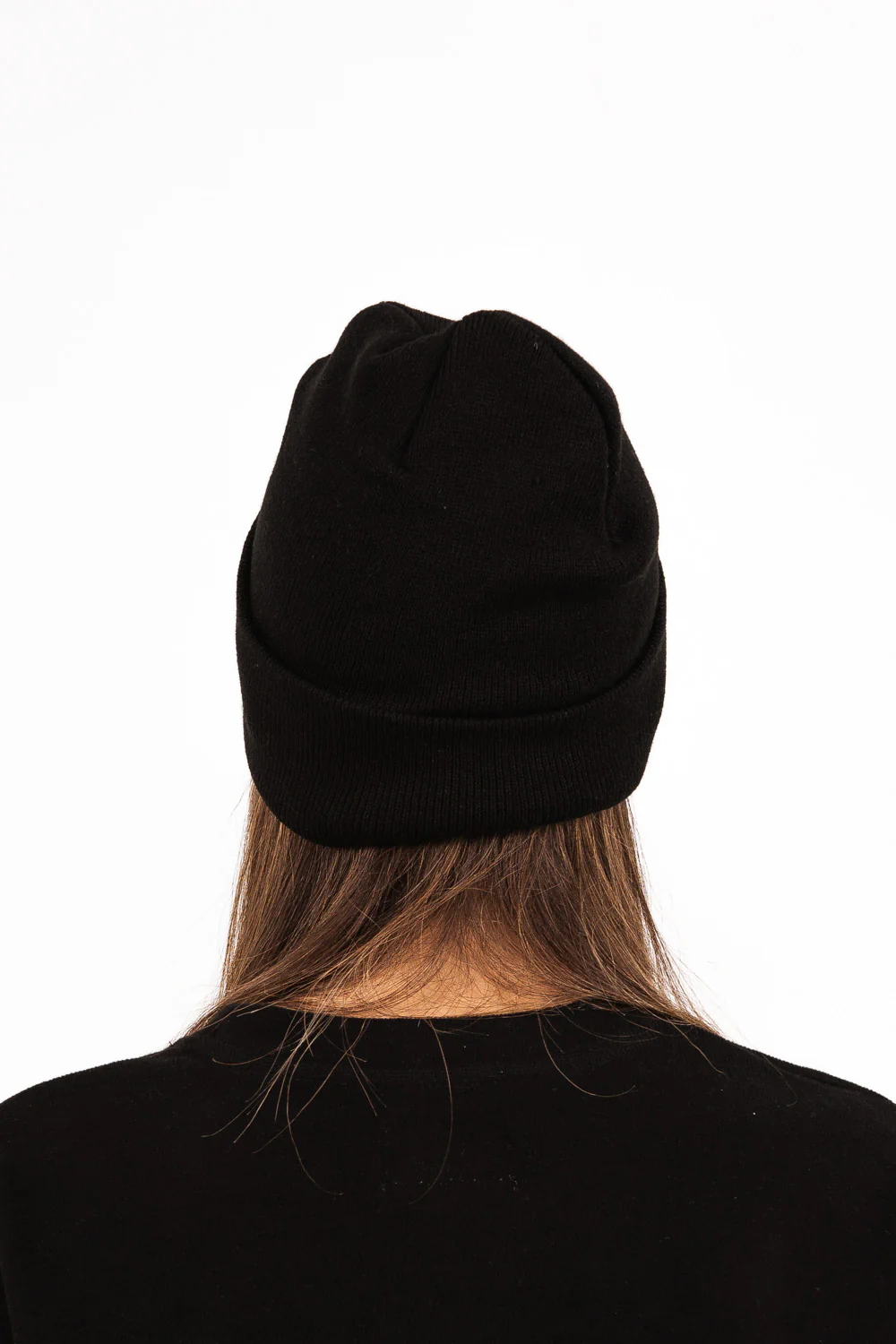 Bonnet unisexe maille patch Noir - Image 5