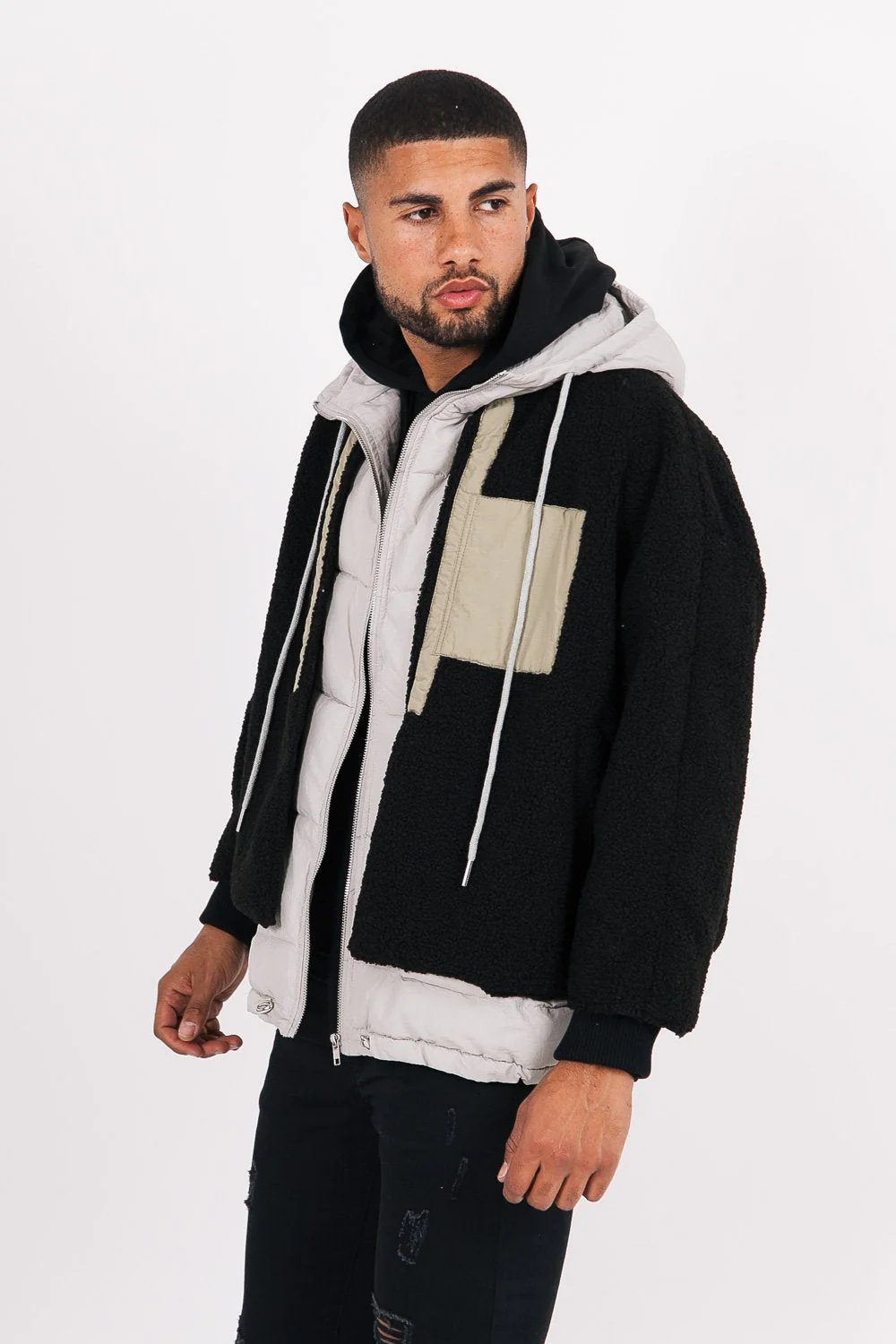 BIMATERIAL sherpa jacket - Image 4