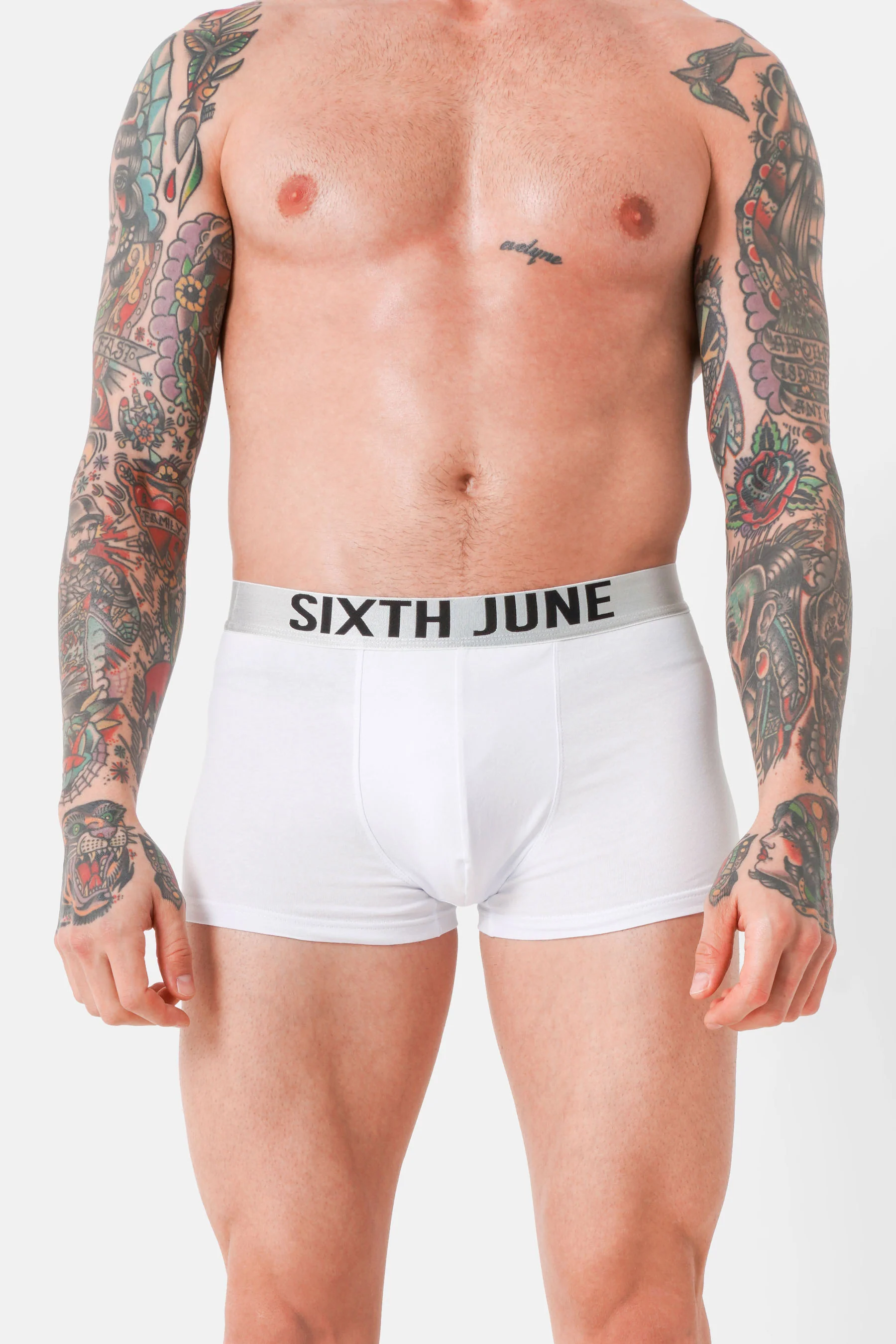 Boxer uni texte Blanc - Image 2