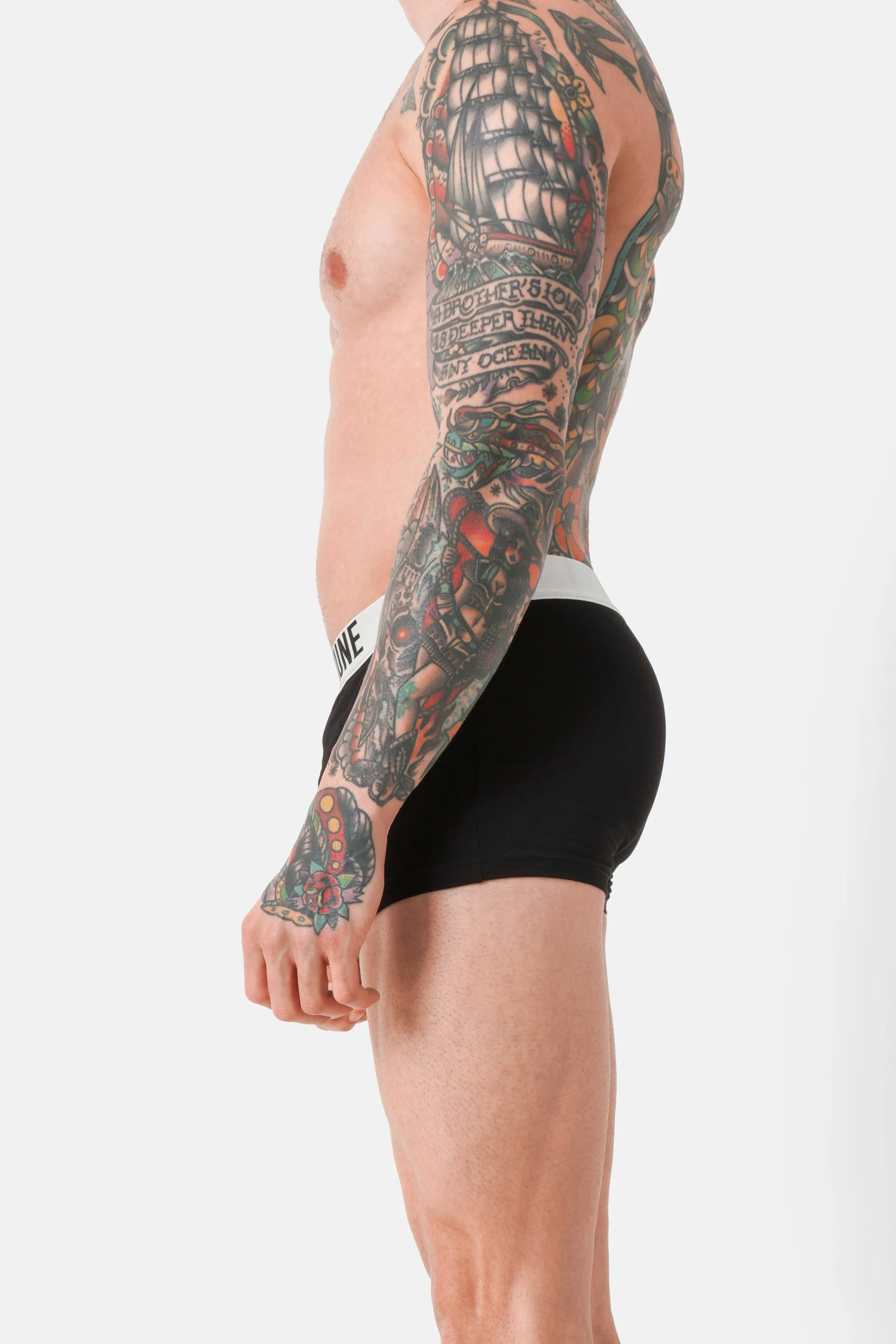 Boxer uni texte Noir - Image 3