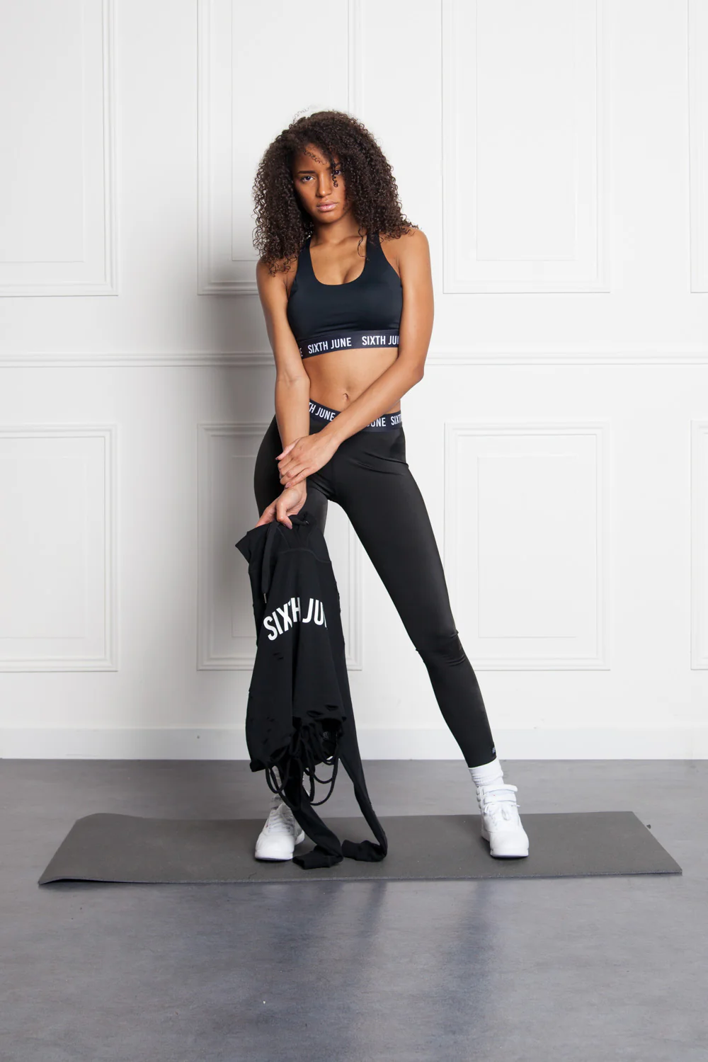 Brassière bande logo Sport noir W2396WTO - Image 4