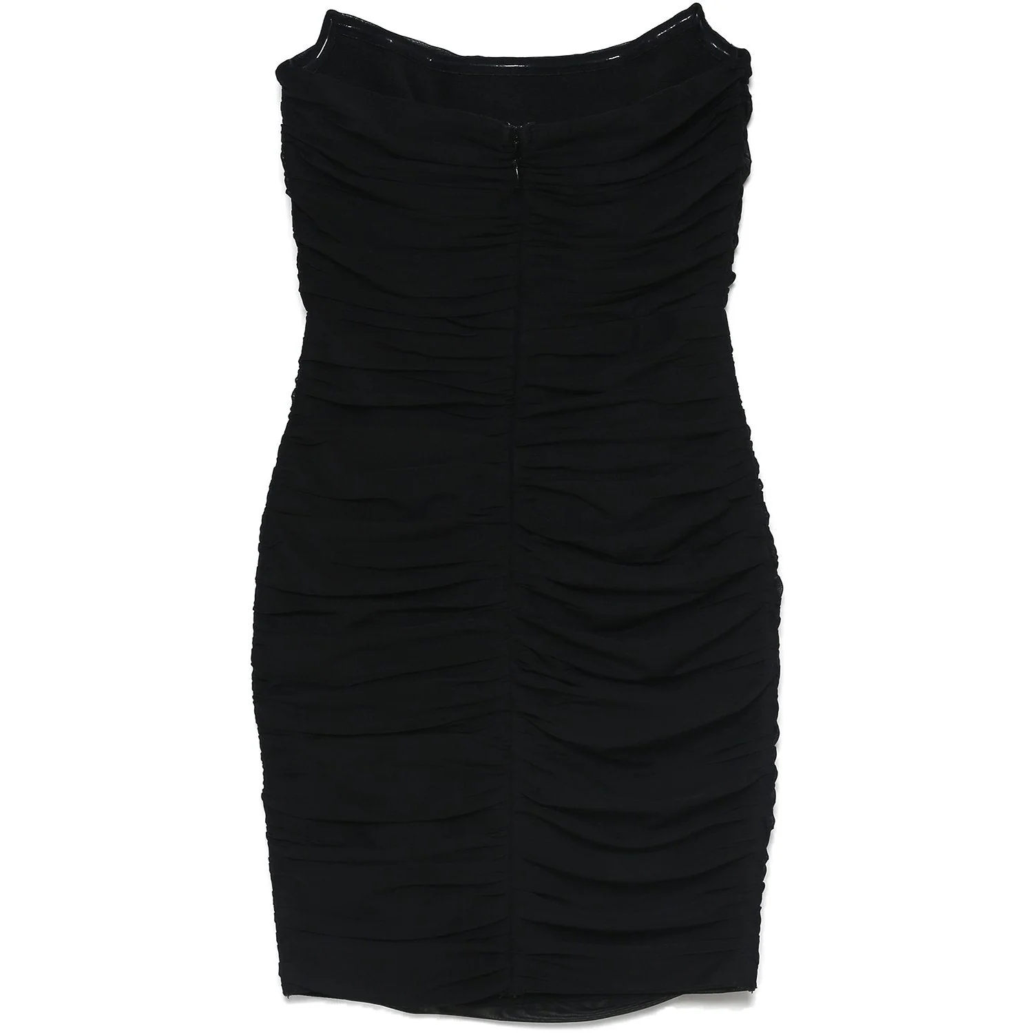 Robe bustier tulle froncé Noir - Image 7