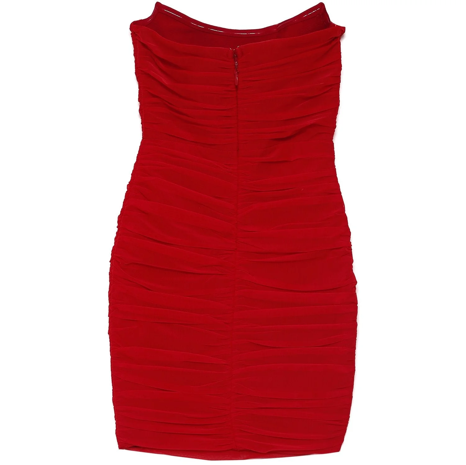Robe bustier tulle froncé rouge - Image 6