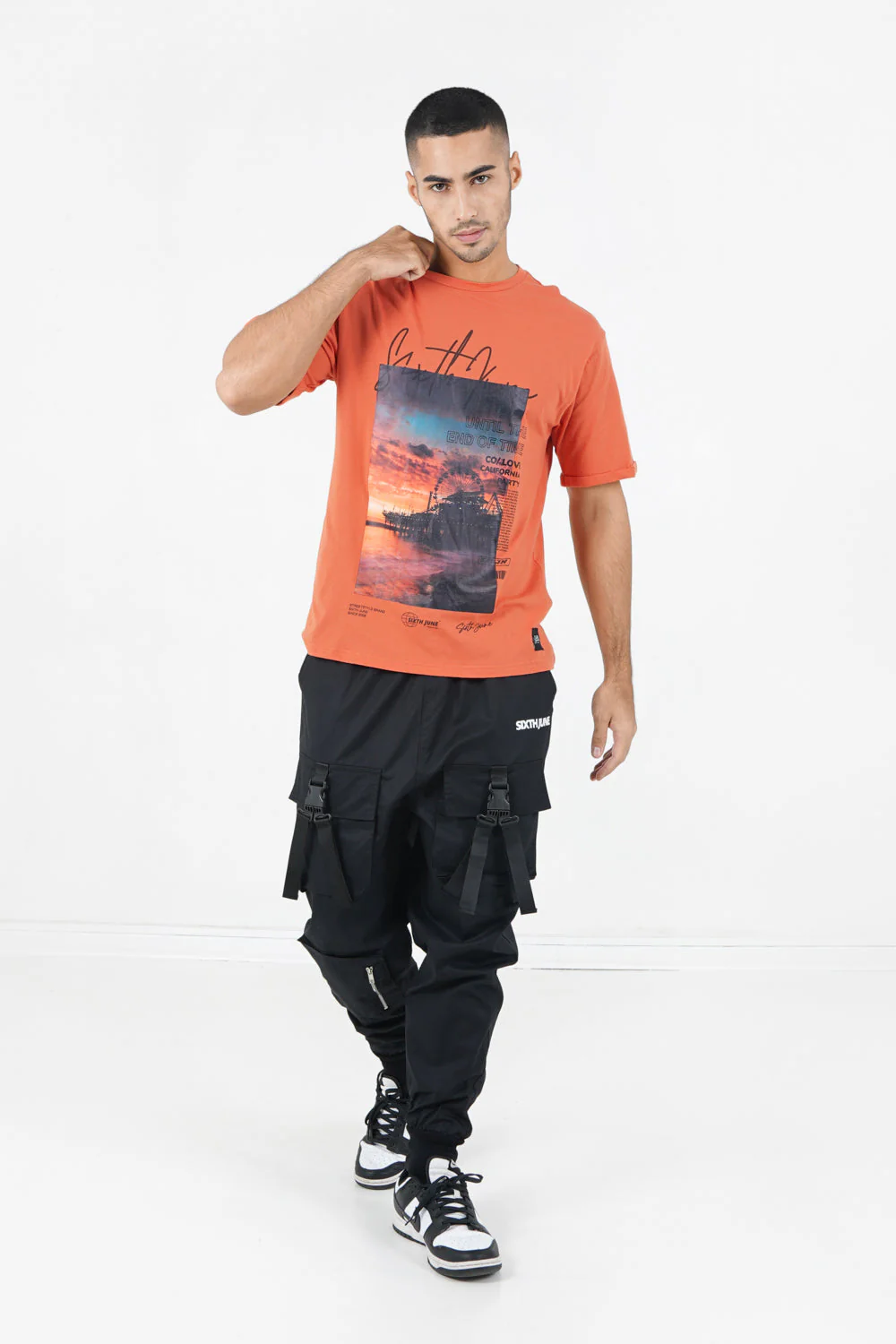 T-shirt california sunset Orange - Image 2