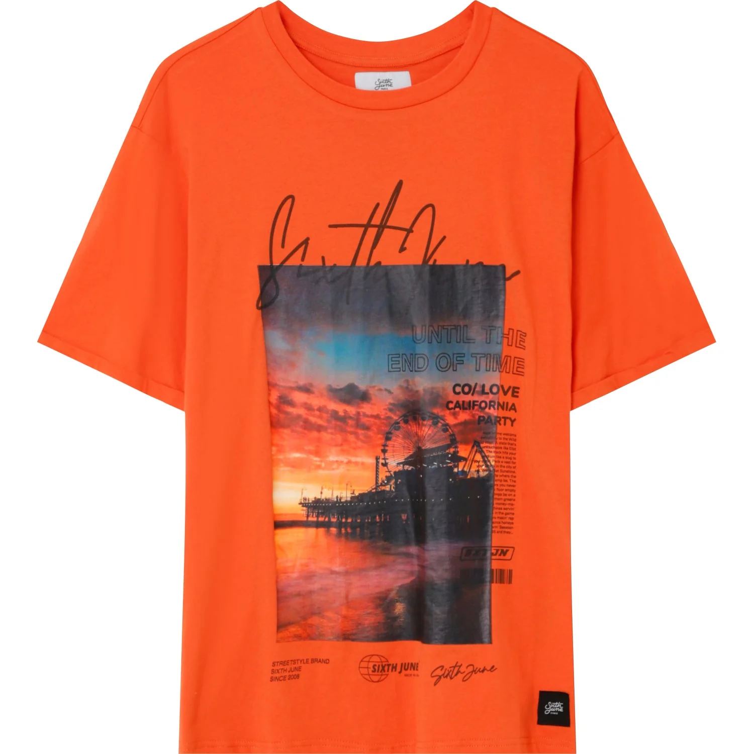 T-shirt california sunset Orange - Image 6
