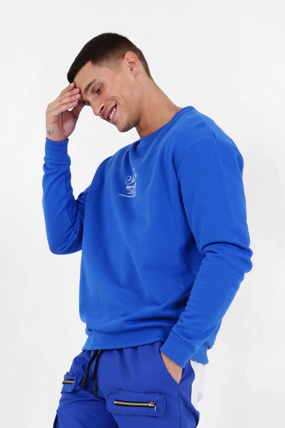 Sweat logo signature Bleu foncé - Image 4