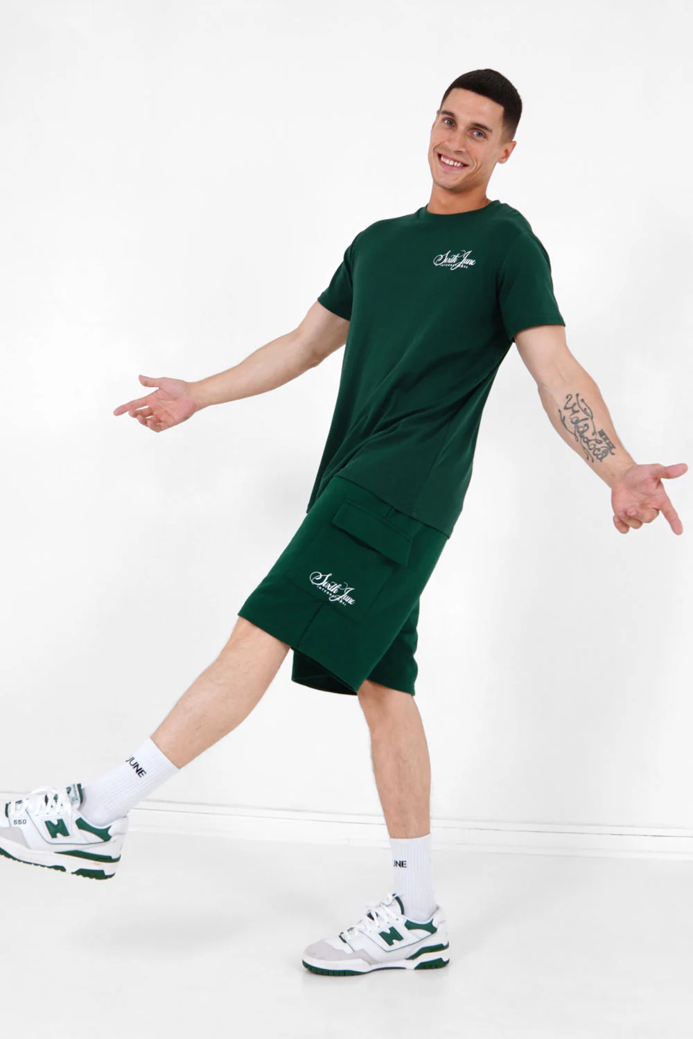 T-shirt logo signature Vert foncé - Image 2