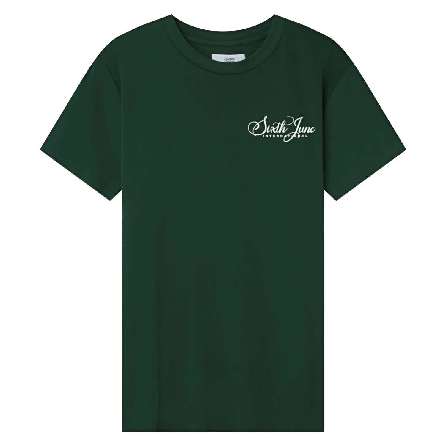 T-shirt logo signature Vert foncé - Image 5