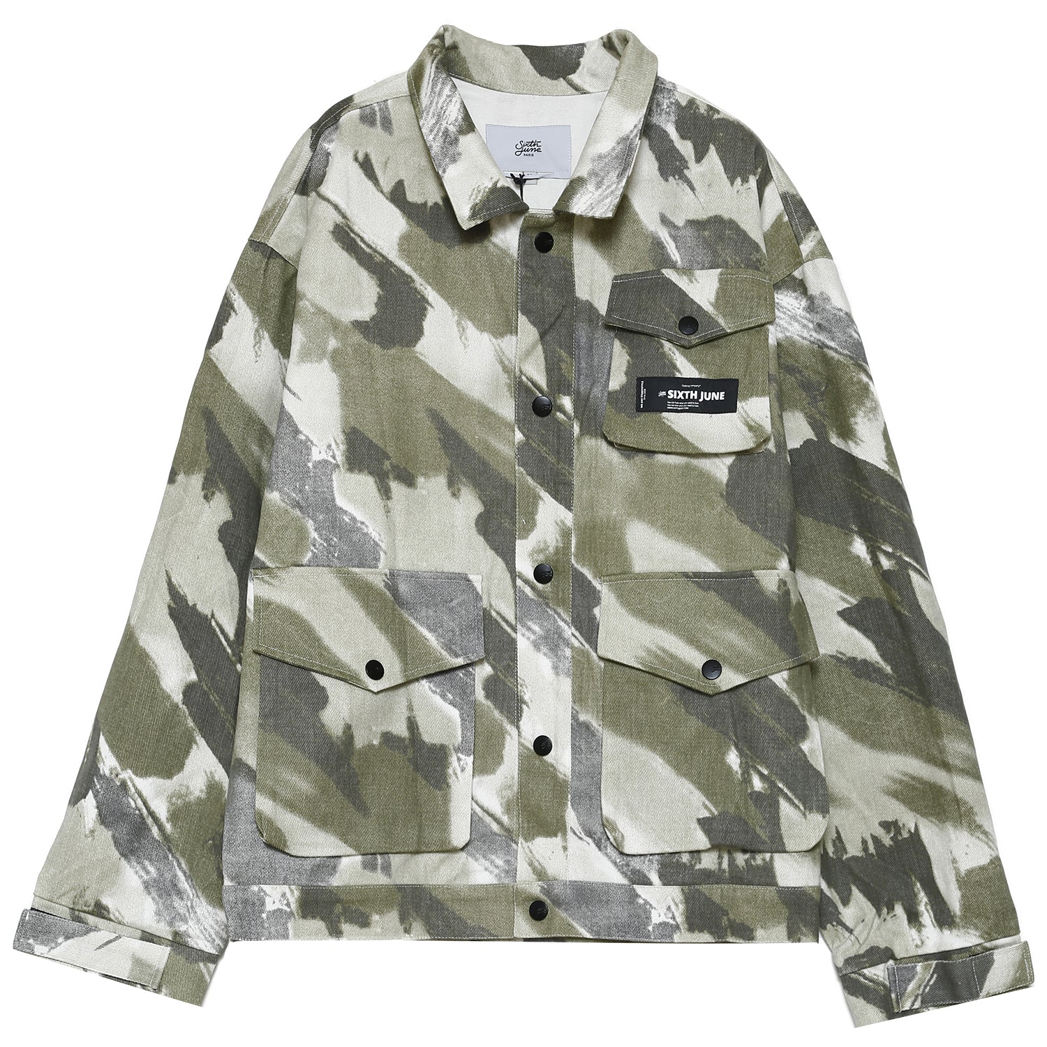 Veste camouflage cargo vert