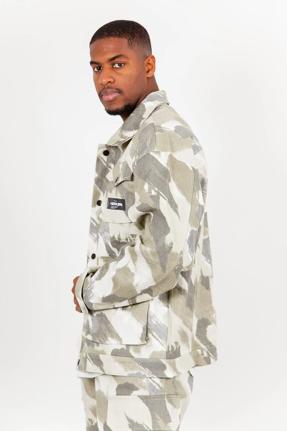 Veste camouflage cargo vert - Image 3
