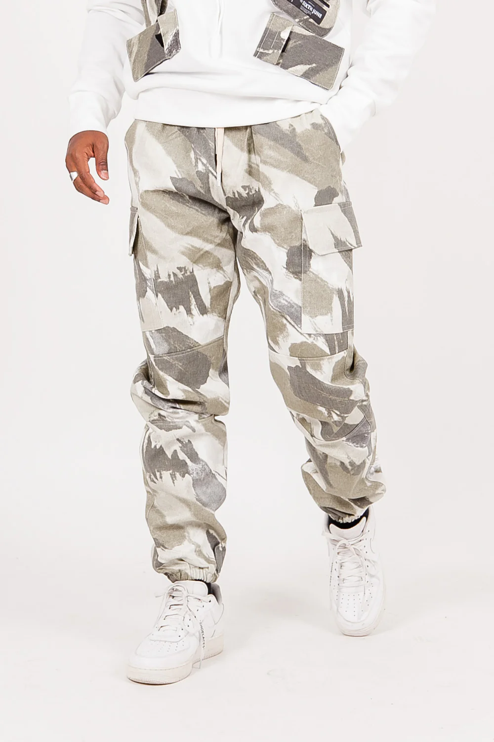 Pantalon camouflage cargo vert - Image 2