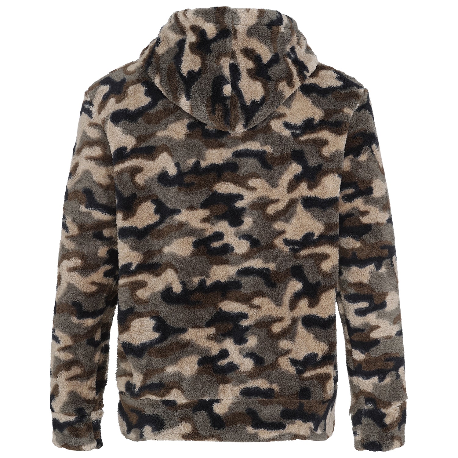Sweat capuche camouflage zip Vert kaki - Image 7