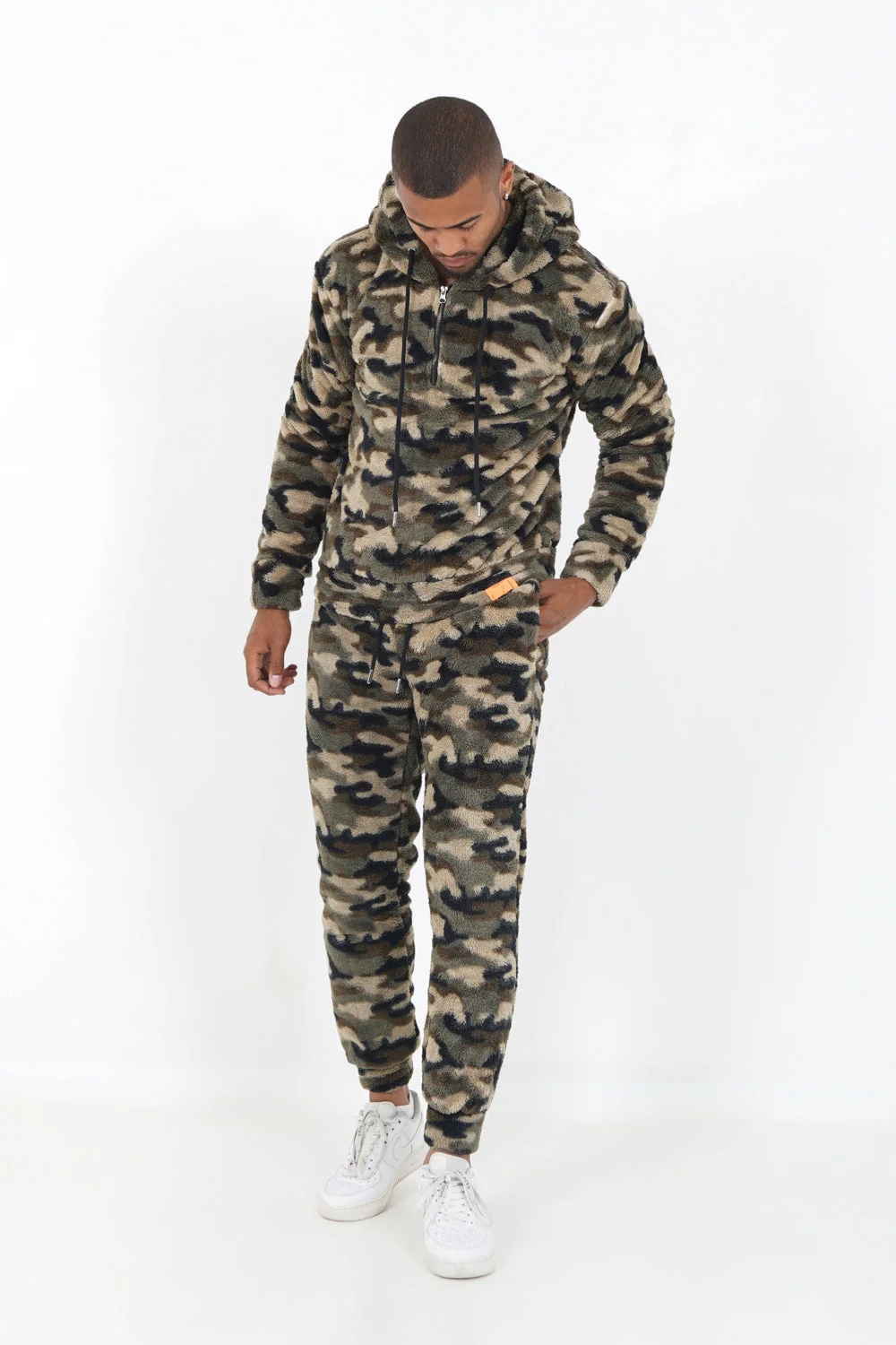 Pantalon camouflage polaire Vert kaki - Image 2