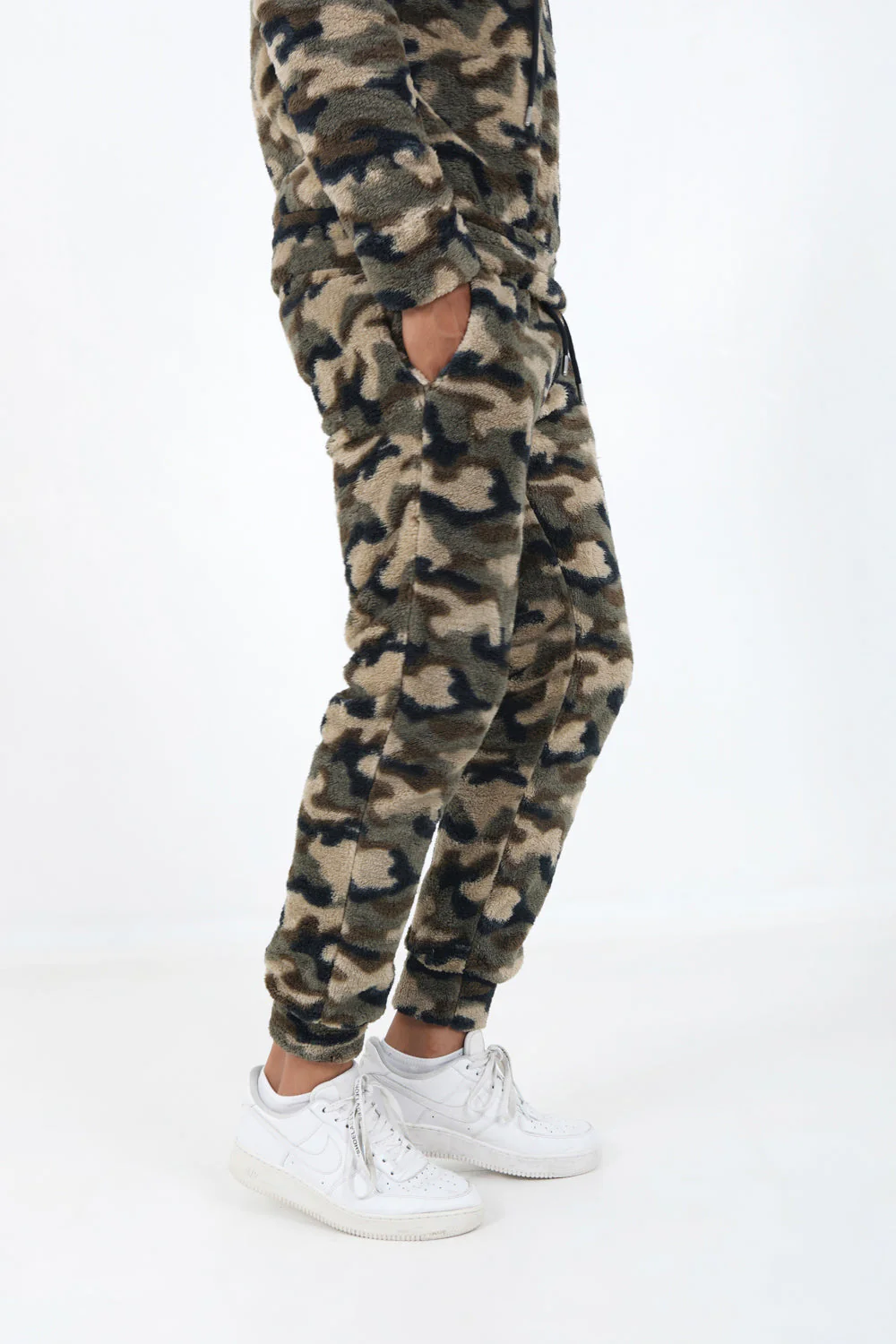 Pantalon camouflage polaire Vert kaki - Image 4