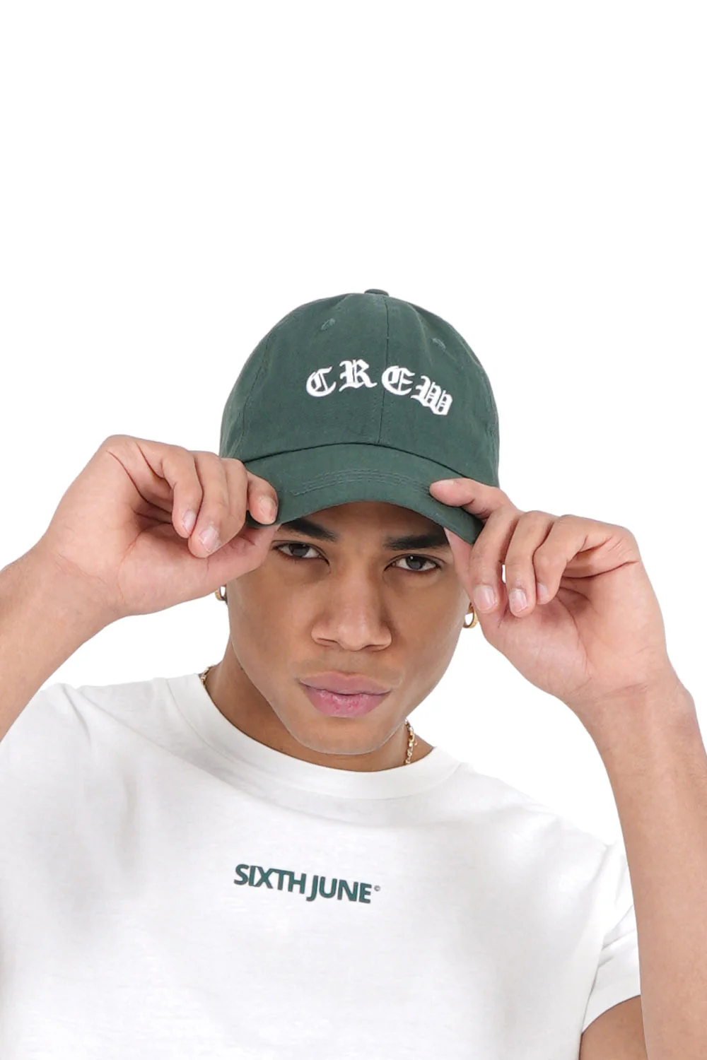 Casquette brodée Crew Vert - Image 2