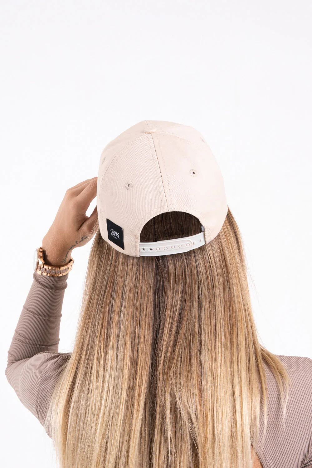 Casquette logo brodé mixte Beige - Image 7