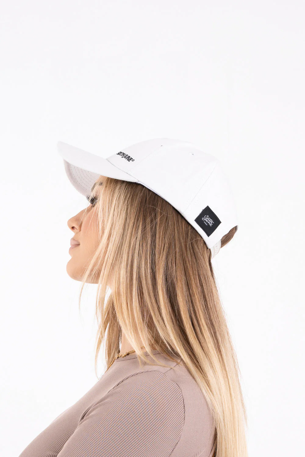Casquette logo brodé mixte Blanc cassé - Image 6