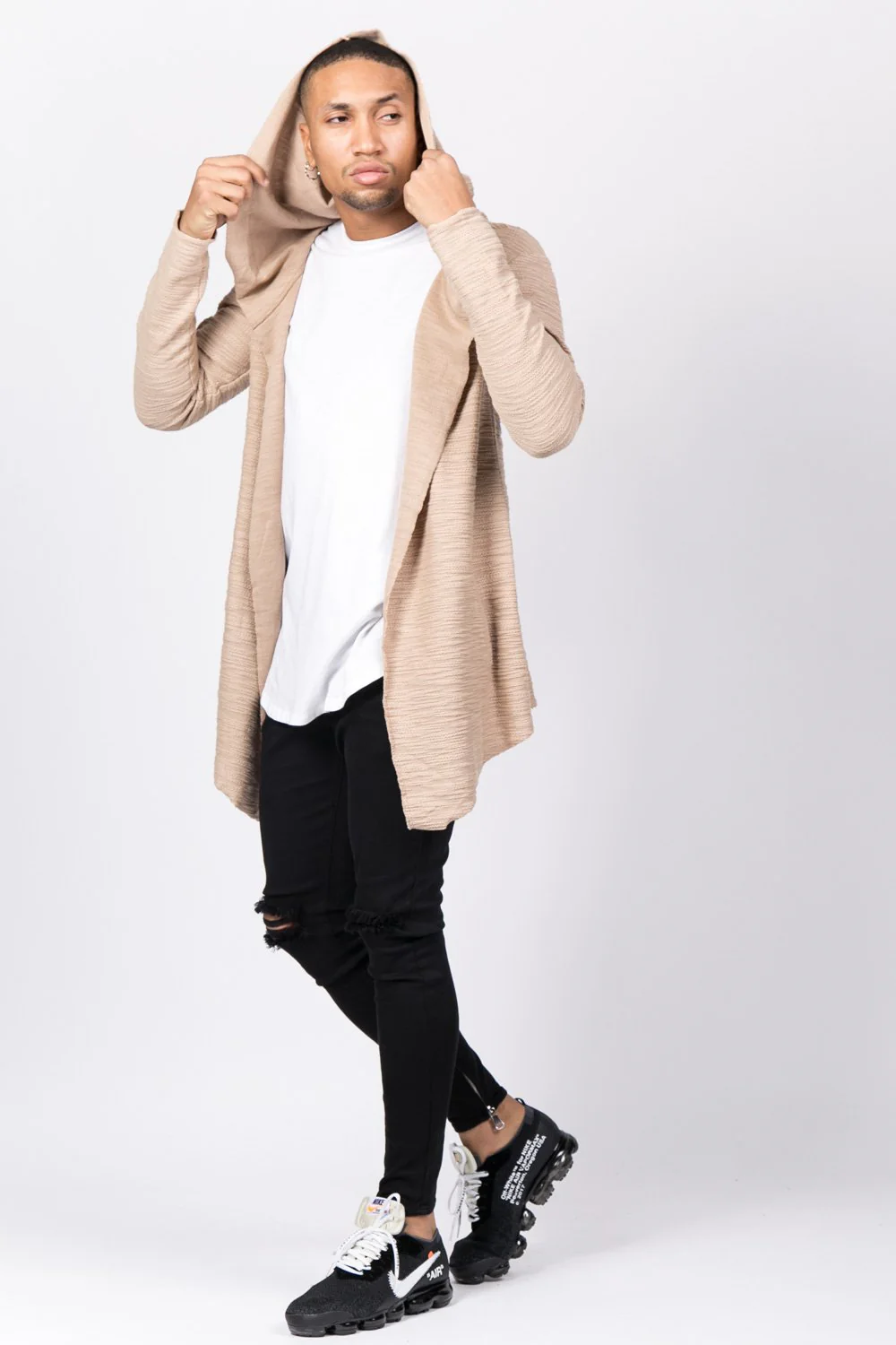 Cape coton flammé beige - Image 3
