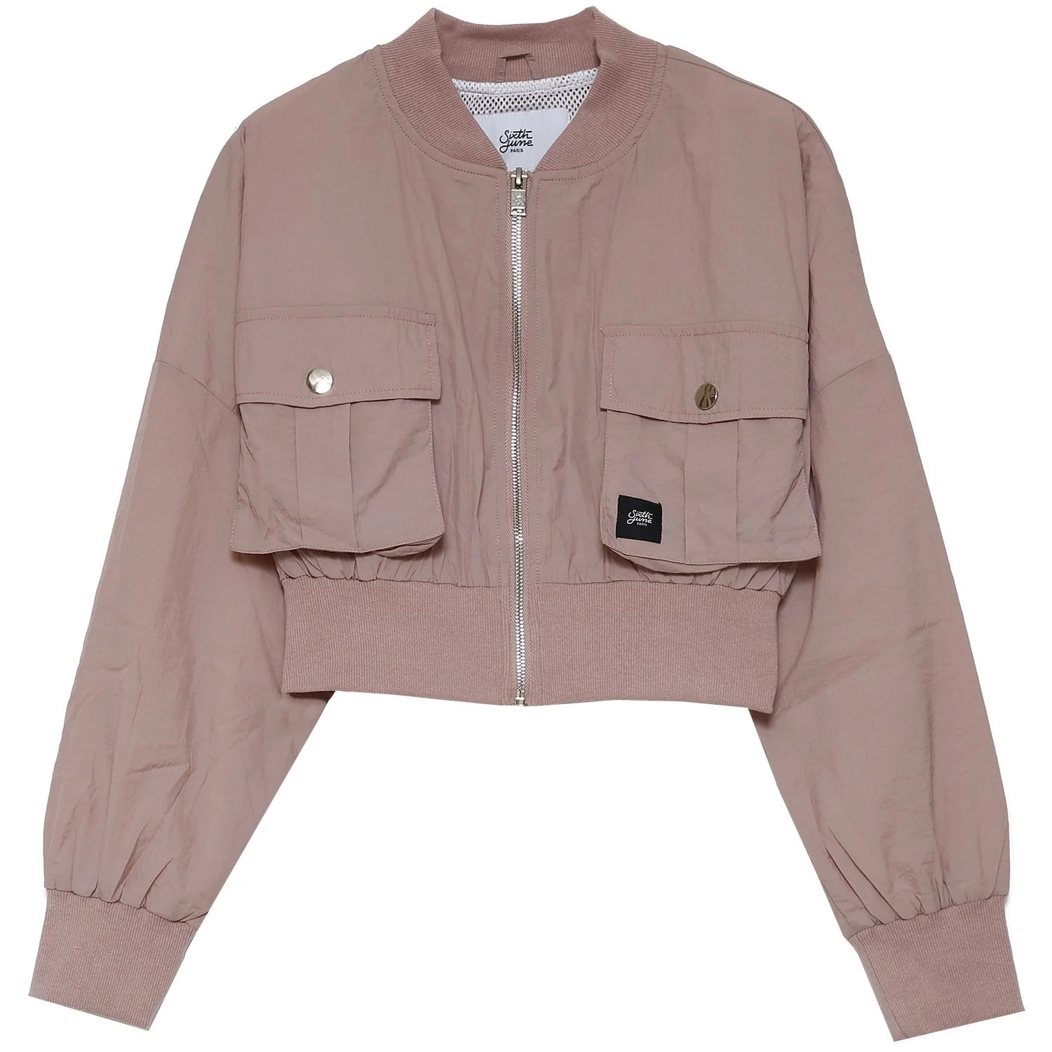 Veste jogging nylon courte Rose - Image 5