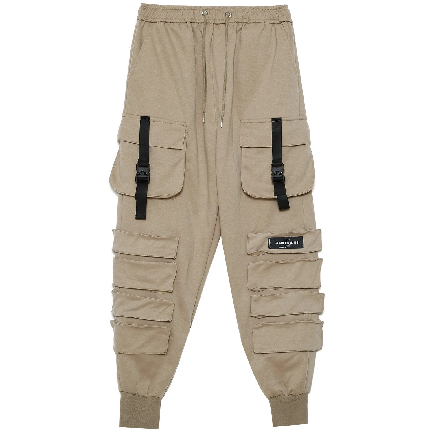 Jogging large cargo sangles Beige - Image 5