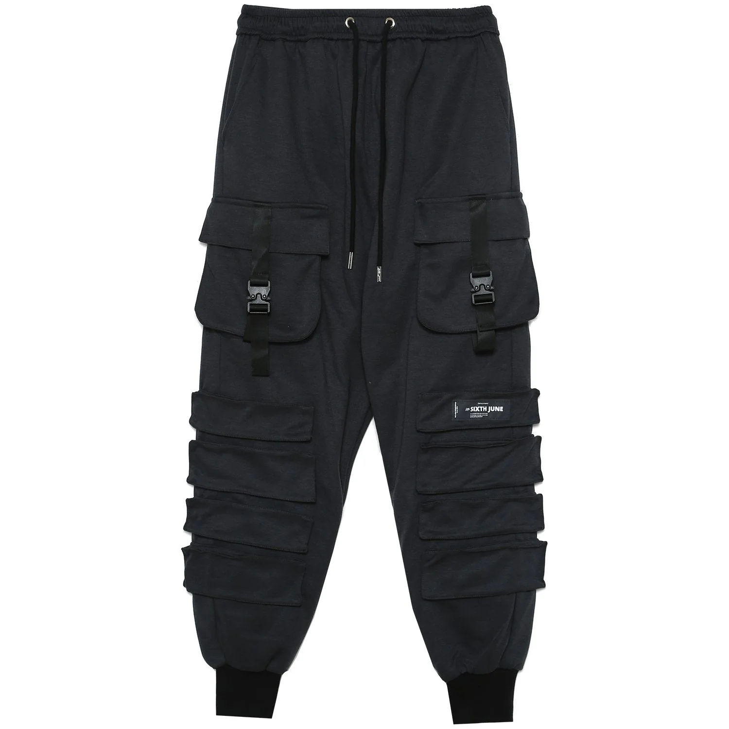 Jogging large cargo sangles noir - Image 6