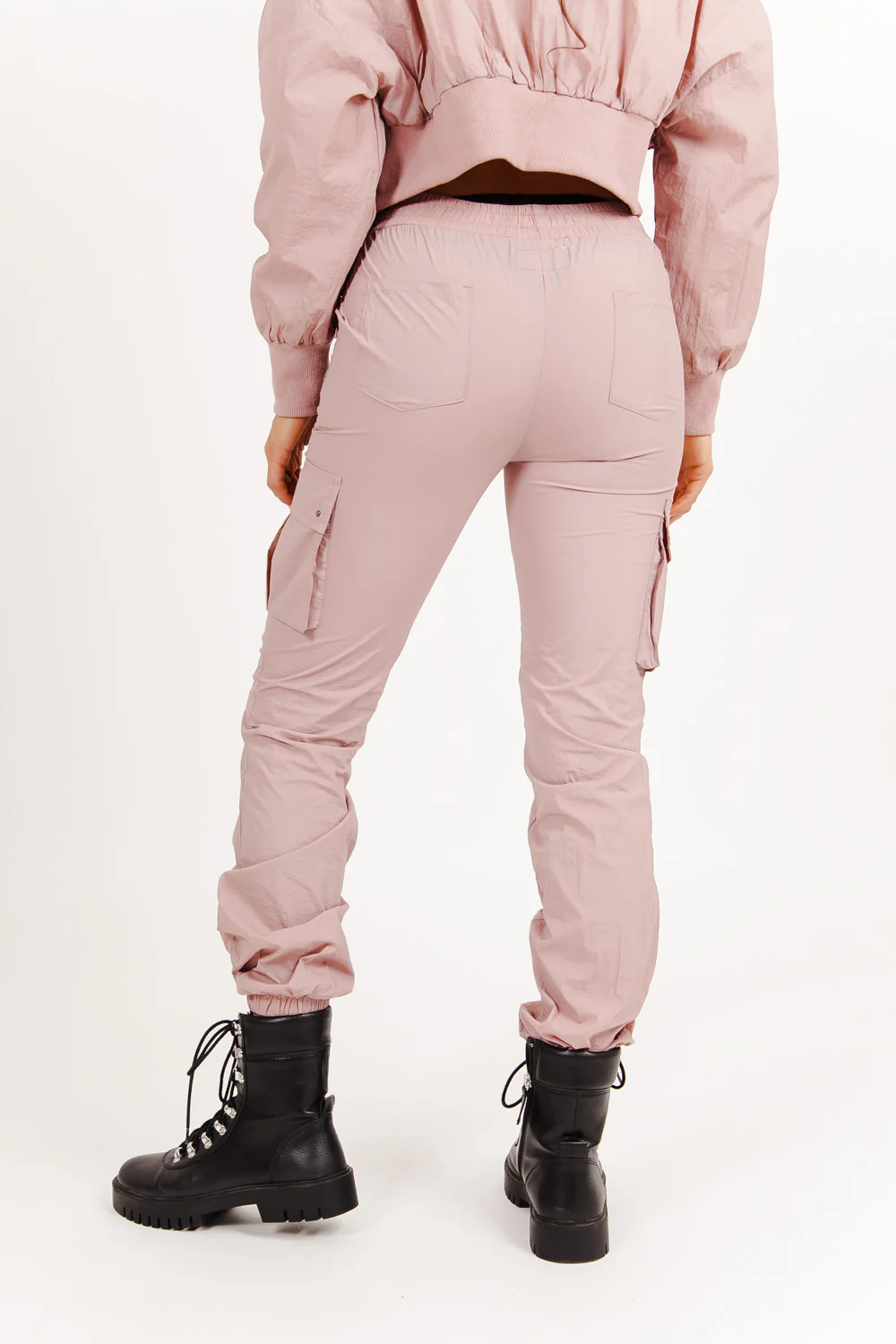 Jogging nylon poches rose poudré - Image 4