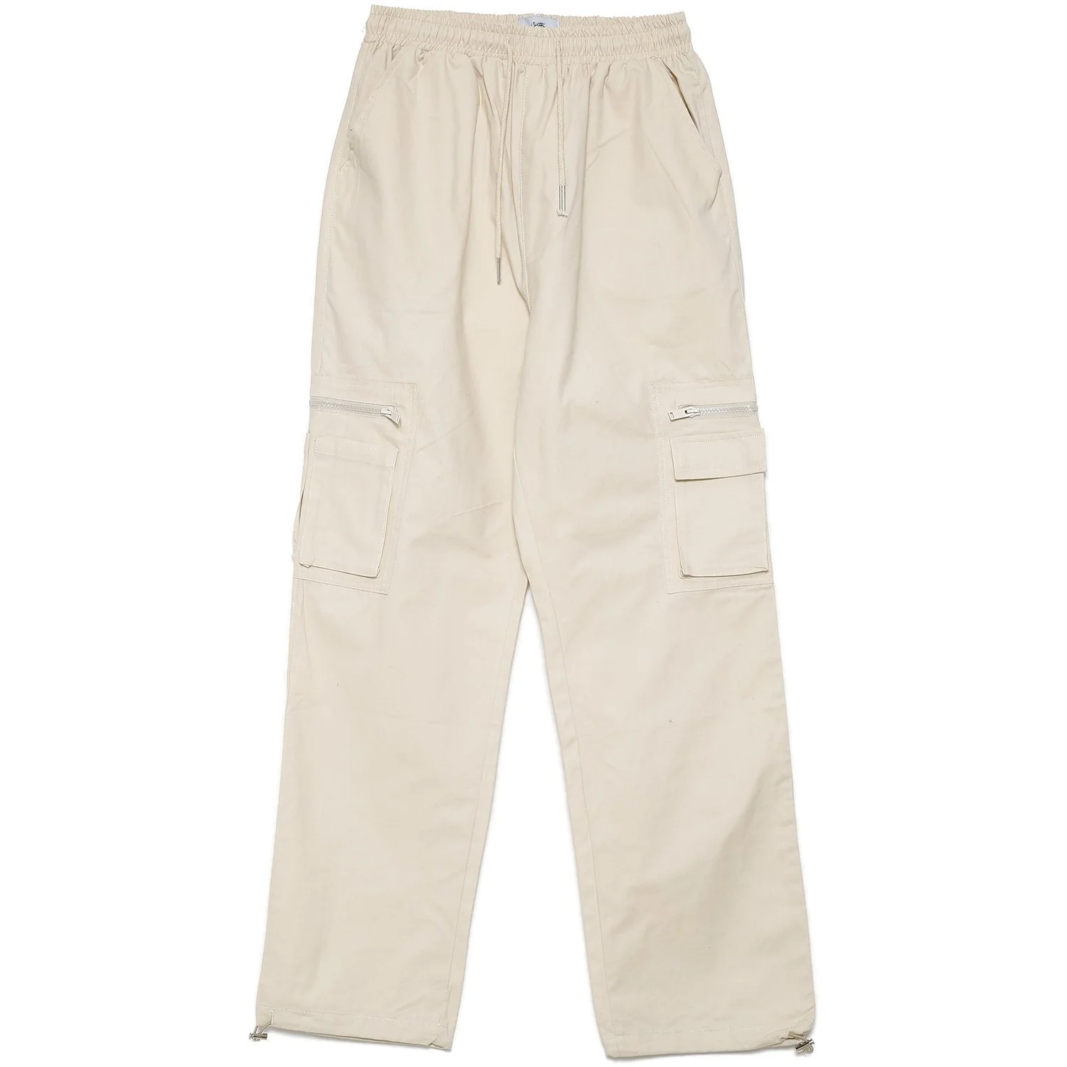 Pantalon cargo poches zip Beige clair - Image 6