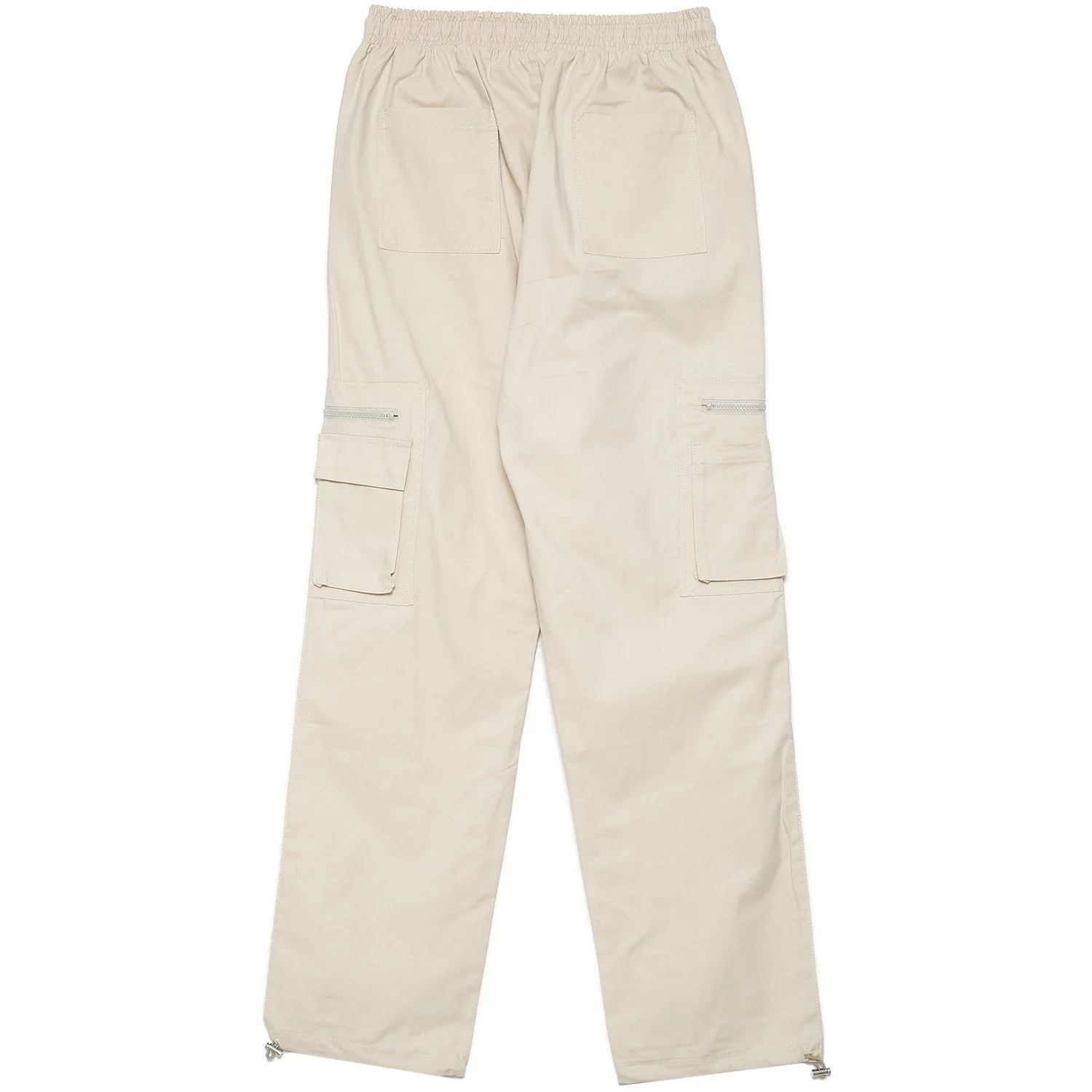 Pantalon cargo poches zip Beige clair - Image 7