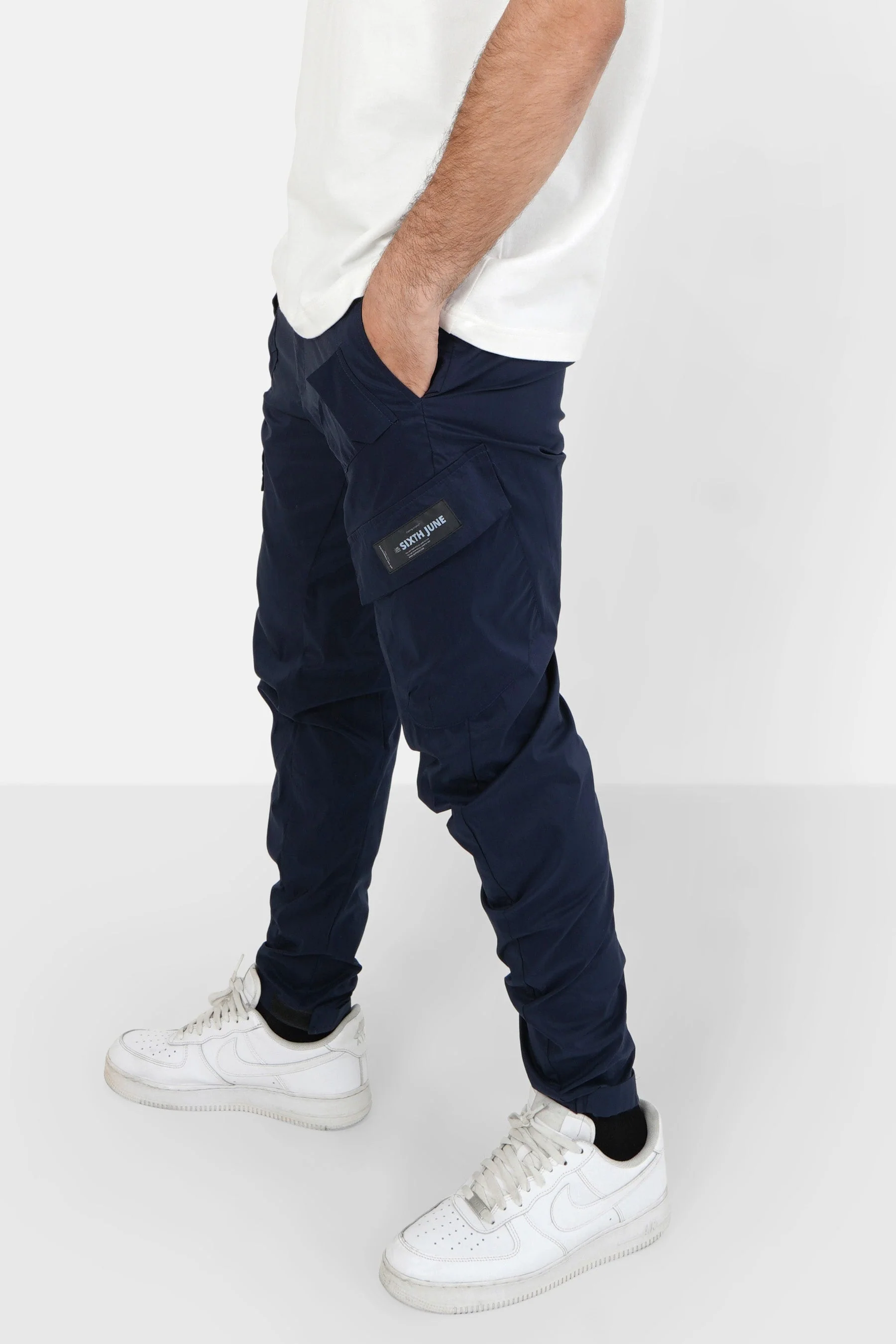 Pantalon cargo léger Bleu foncé - Image 4