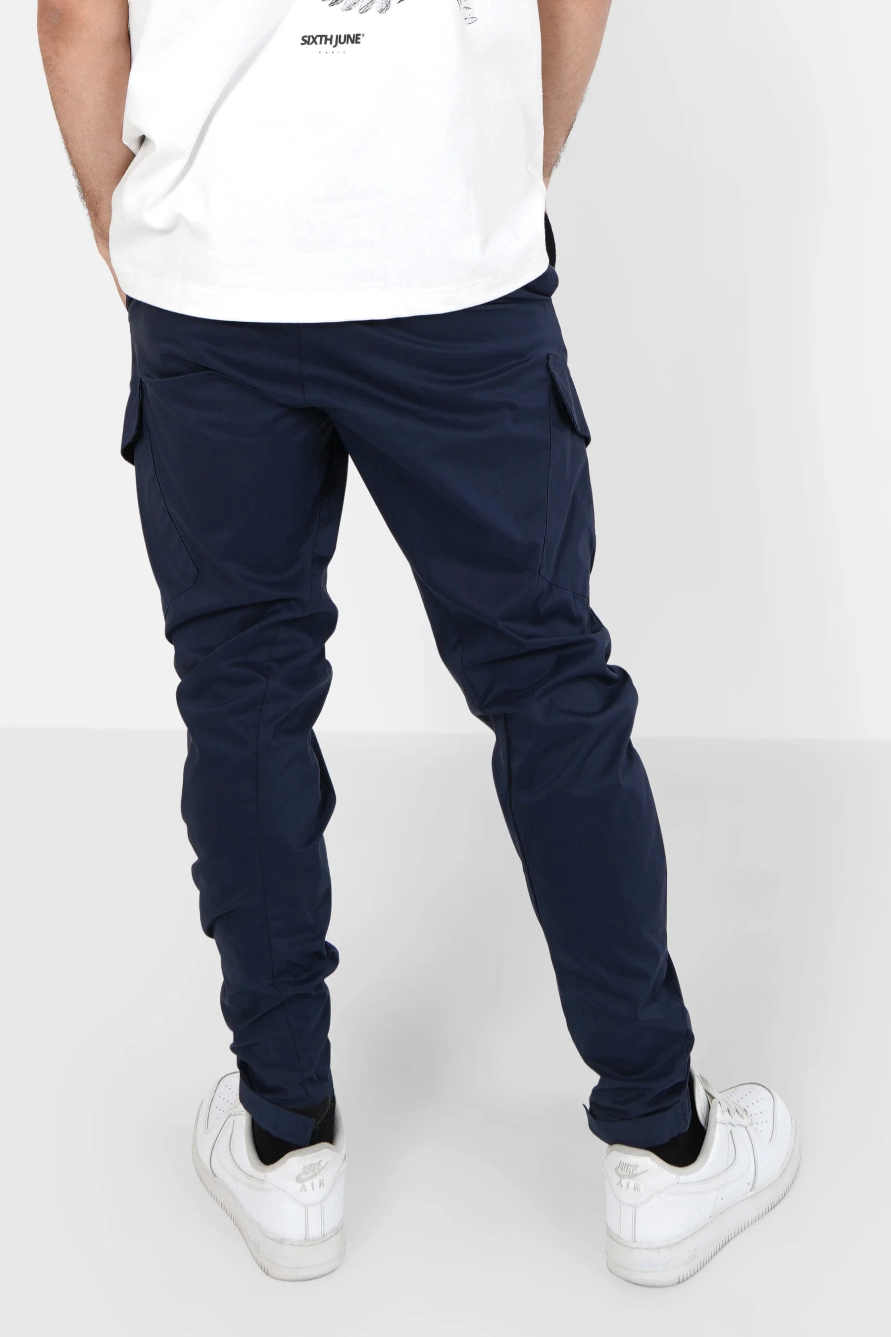 Pantalon cargo léger Bleu foncé - Image 5