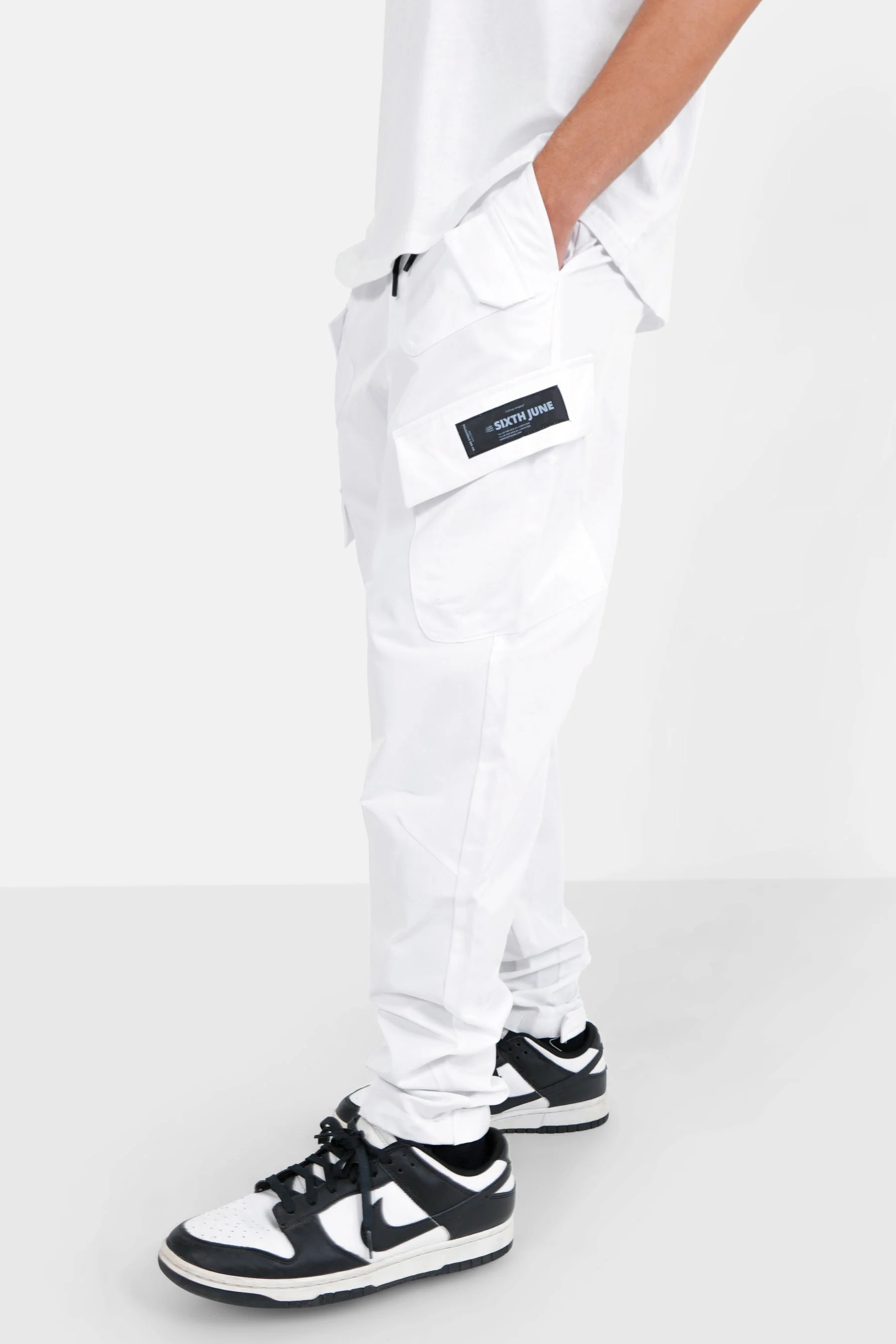 Pantalon cargo léger Blanc - Image 4