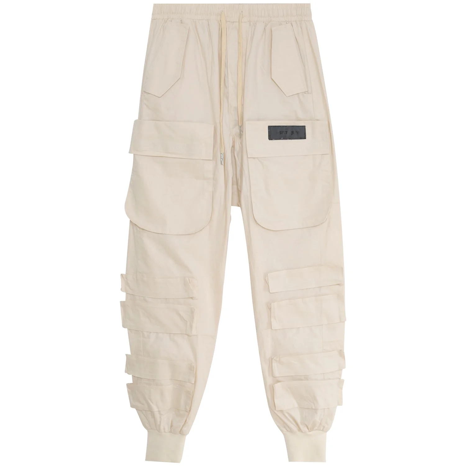 Pantalon cargo tactique large Beige clair - Image 6