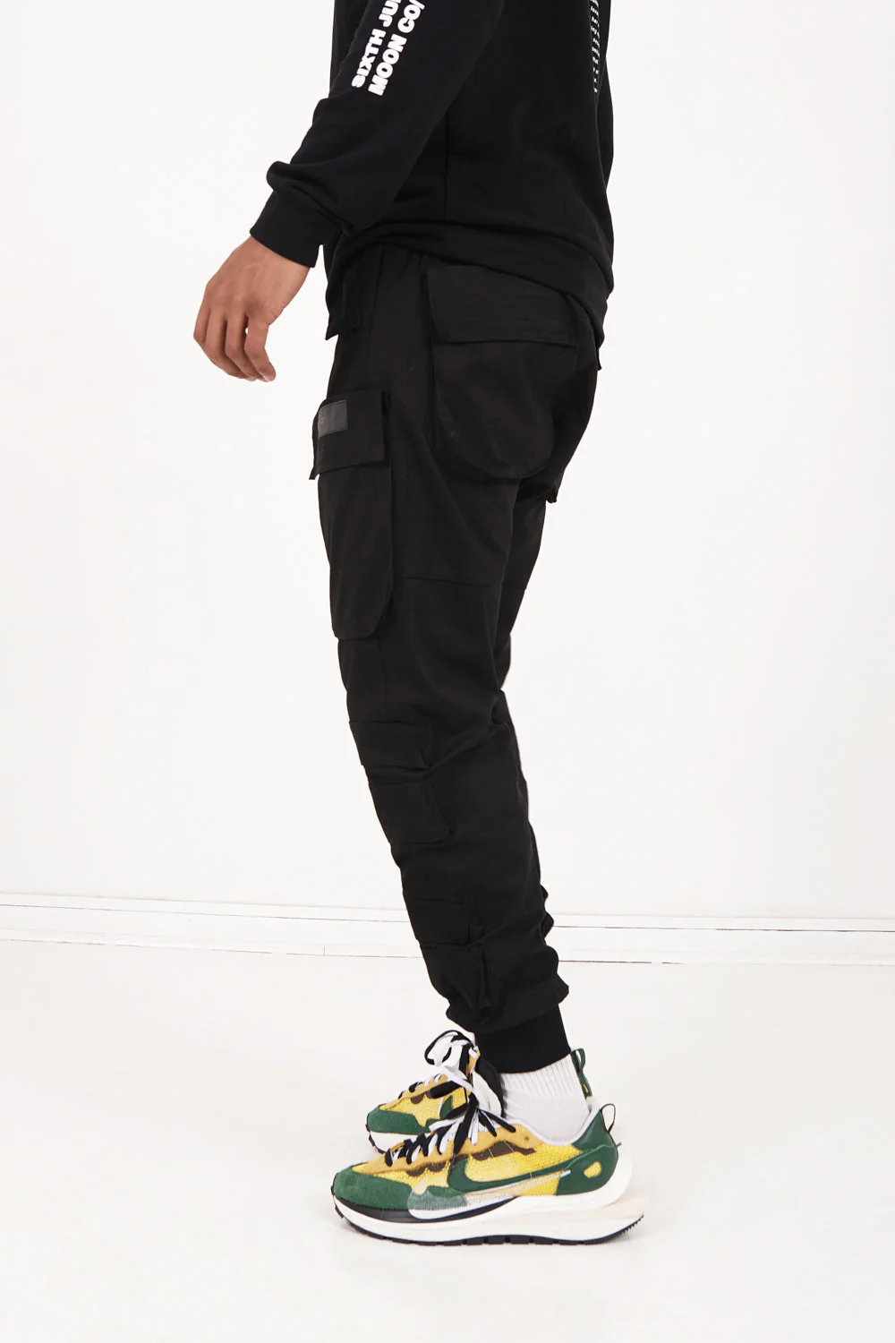 Pantalon cargo tactique large Noir - Image 4