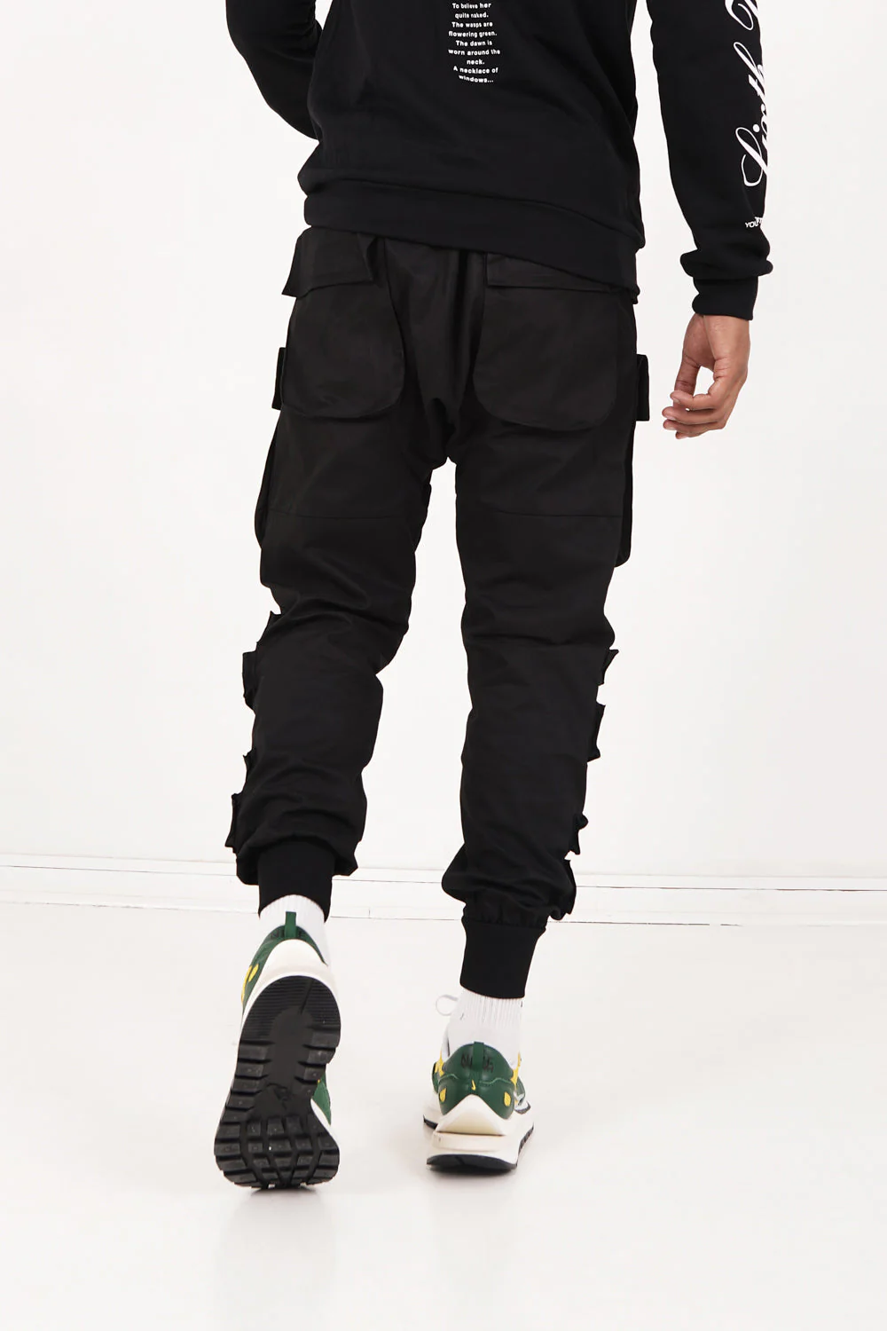 Pantalon cargo tactique large Noir - Image 5
