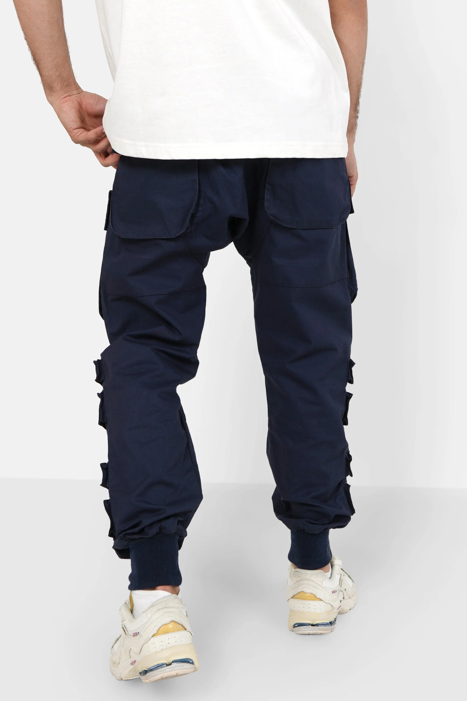 Pantalon cargo tactique large Bleu foncé - Image 5