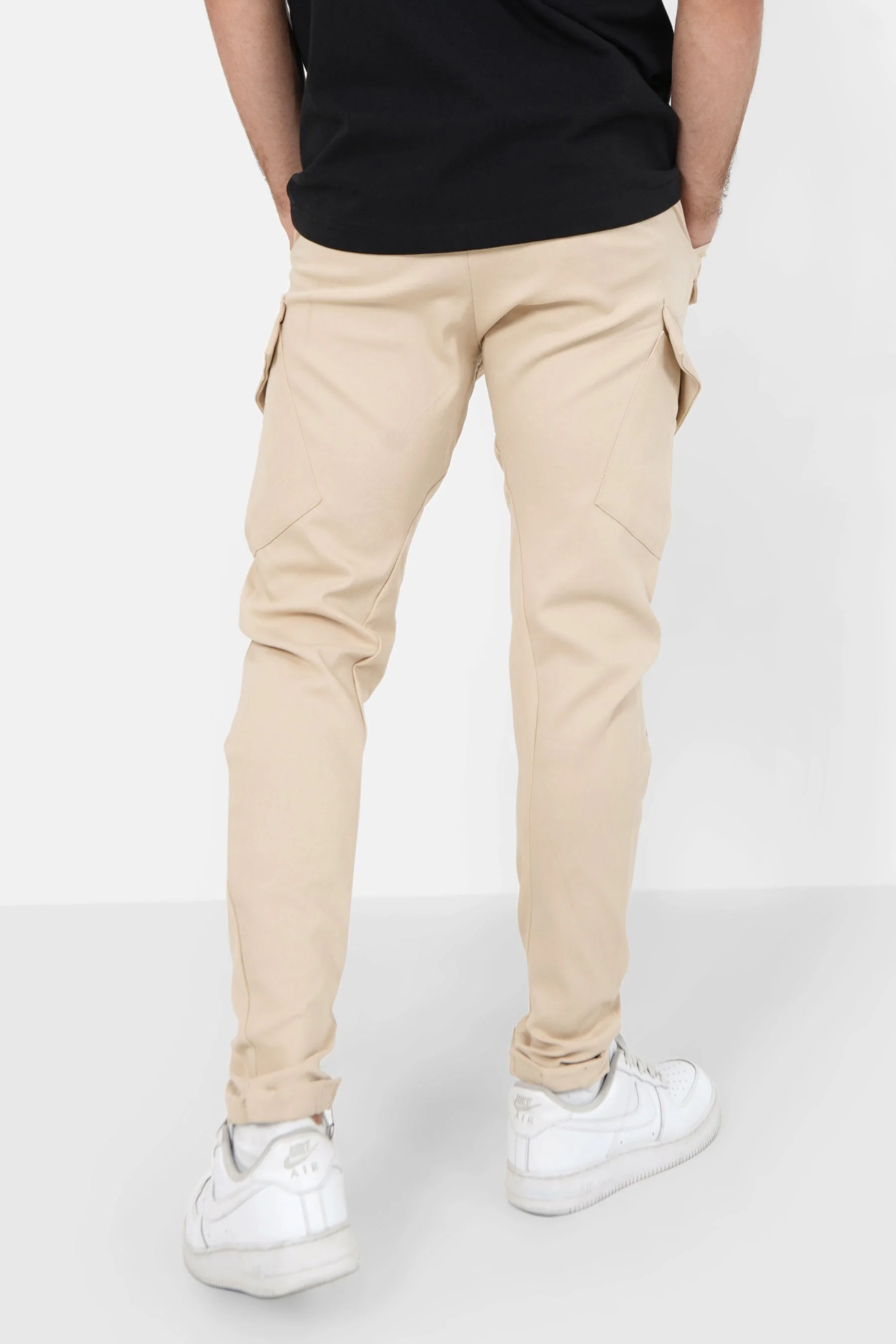 Pantalon cargo poches avant Beige - Image 5