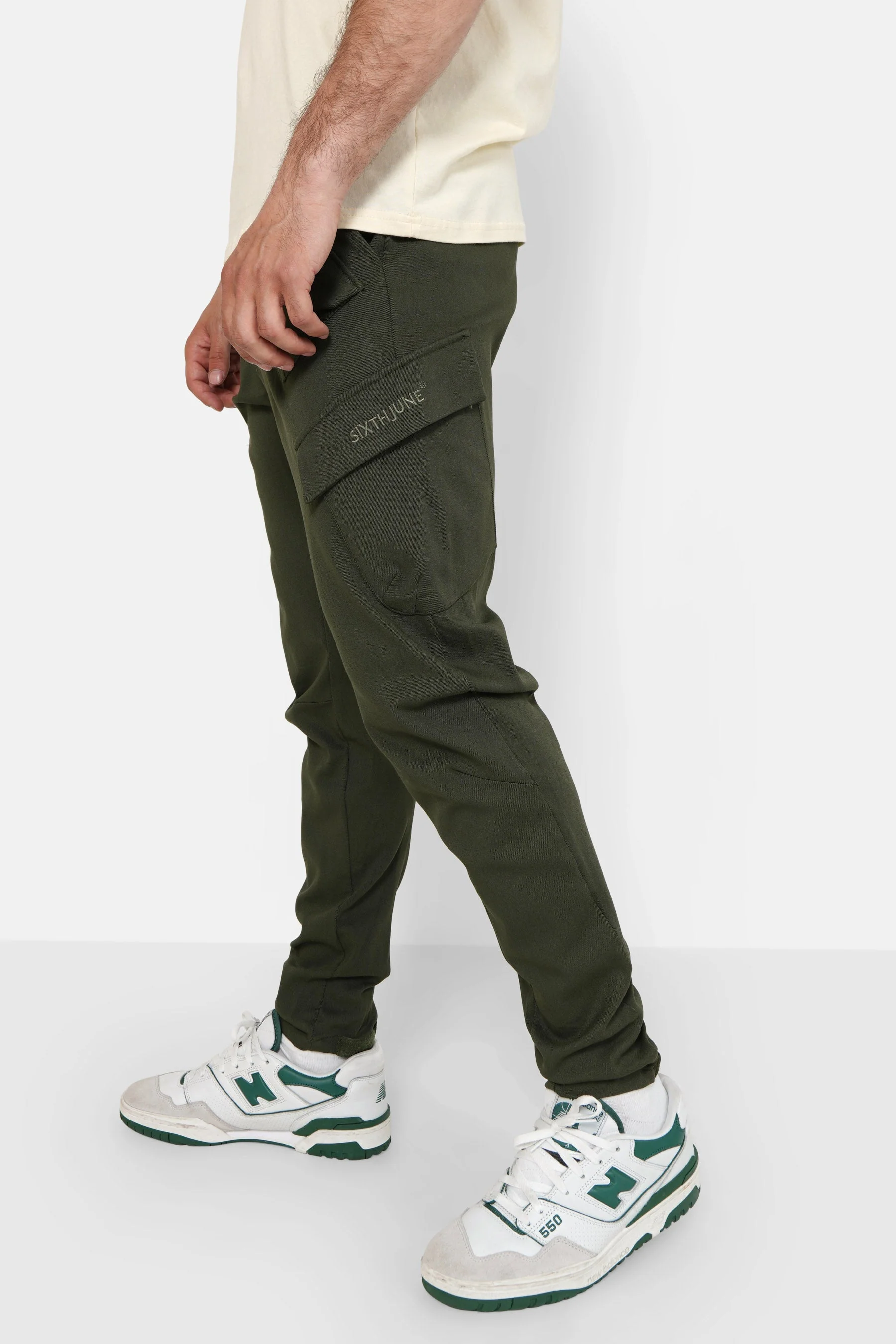 Pantalon cargo poches avant Vert kaki - Image 4