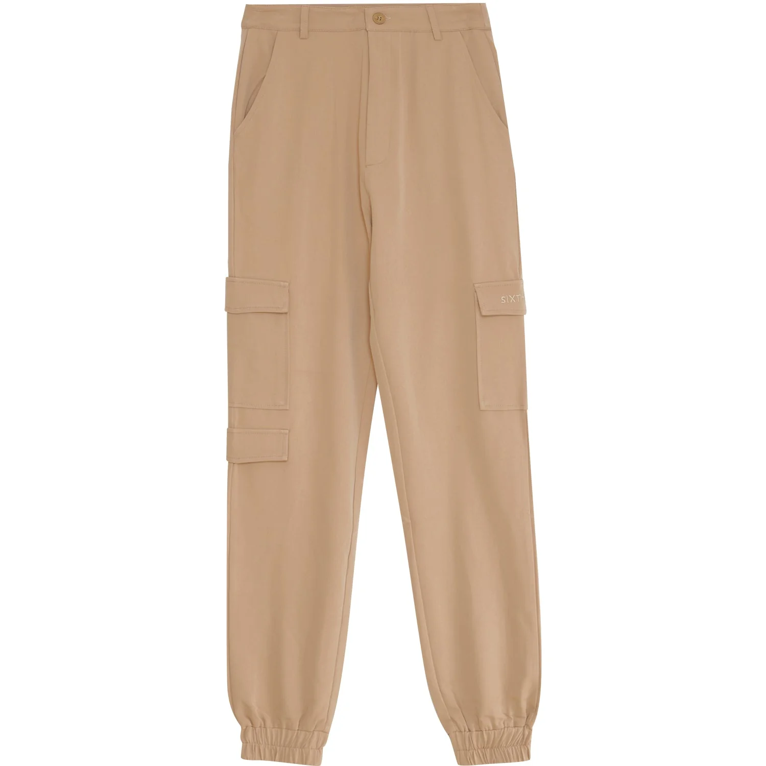 Pantalon cargo logo brodé Beige - Image 6