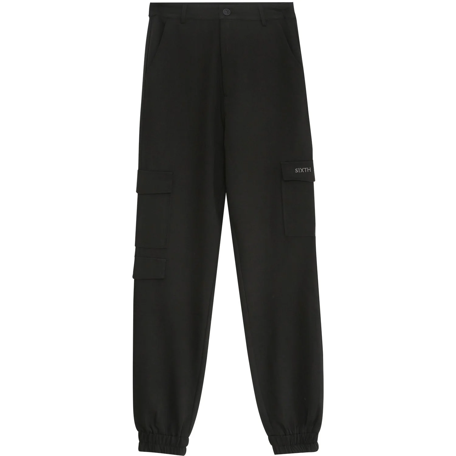 Pantalon cargo logo brodé Noir - Image 6