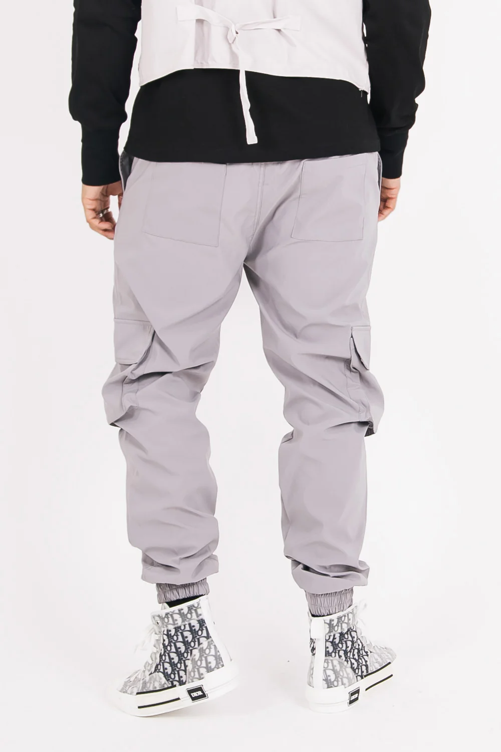 Pantalon jogging fluide gris - Image 3