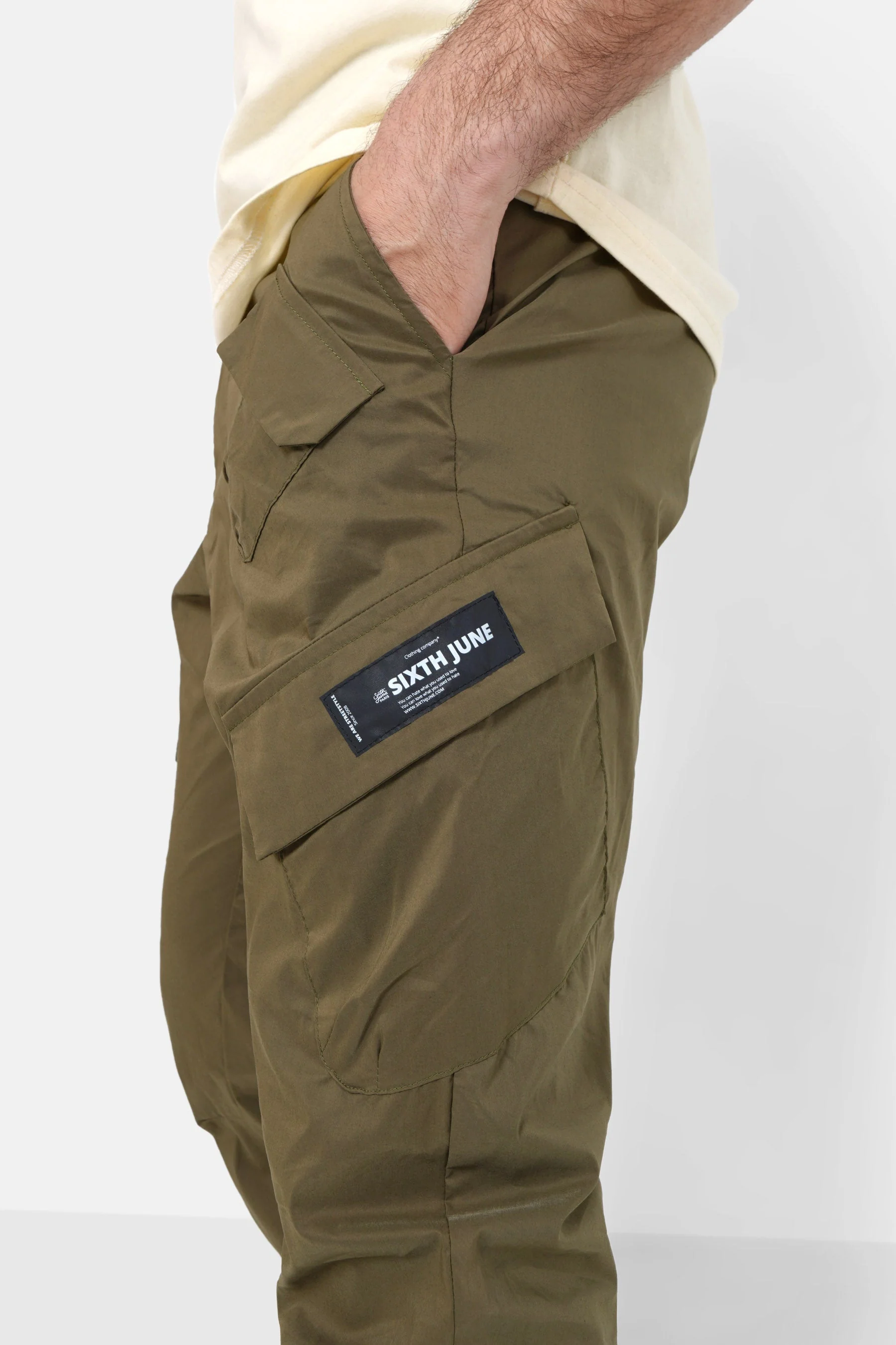 Pantalon cargo léger Vert kaki - Image 3