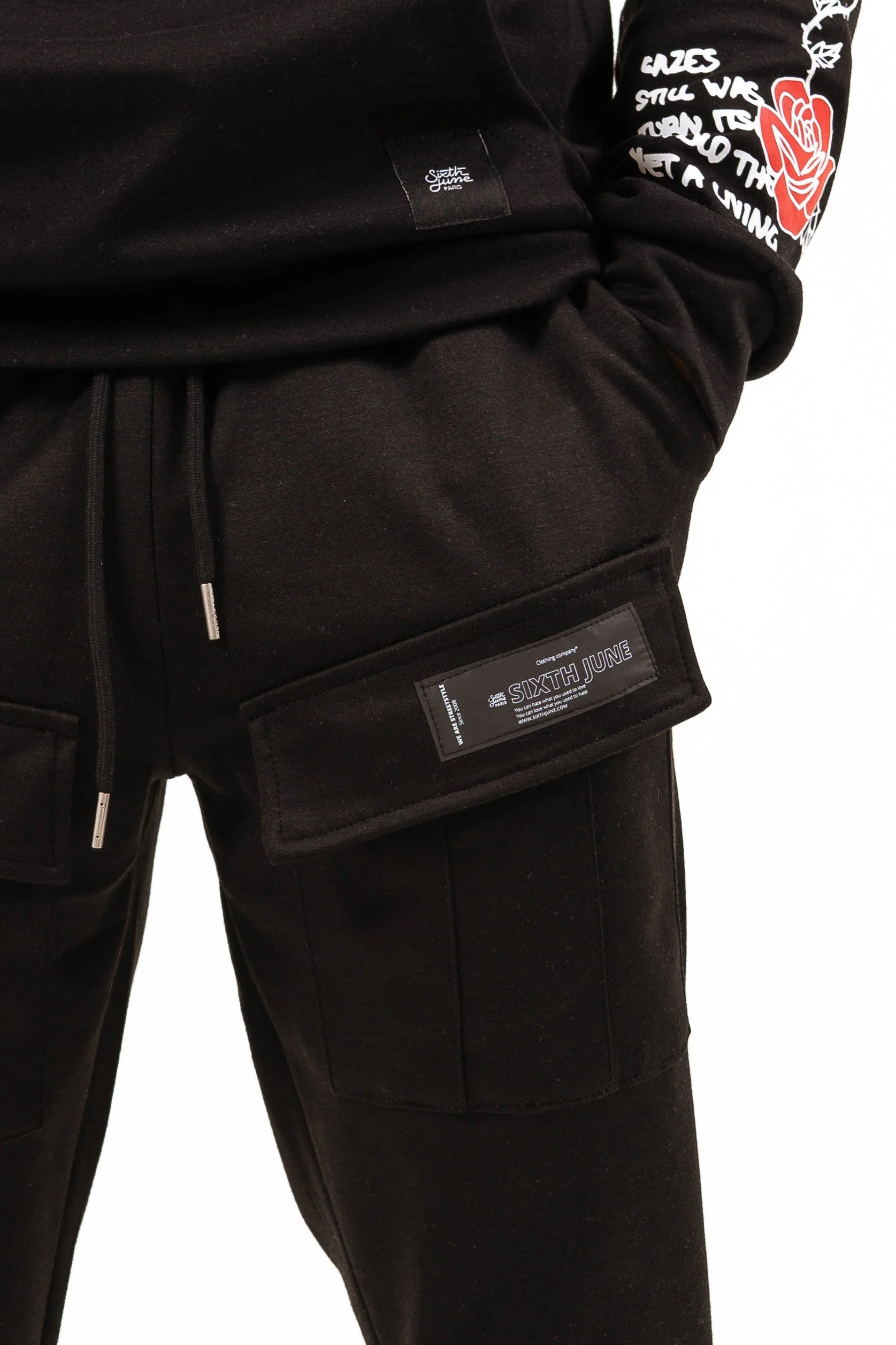 Jogging poches cargo noir - Image 3