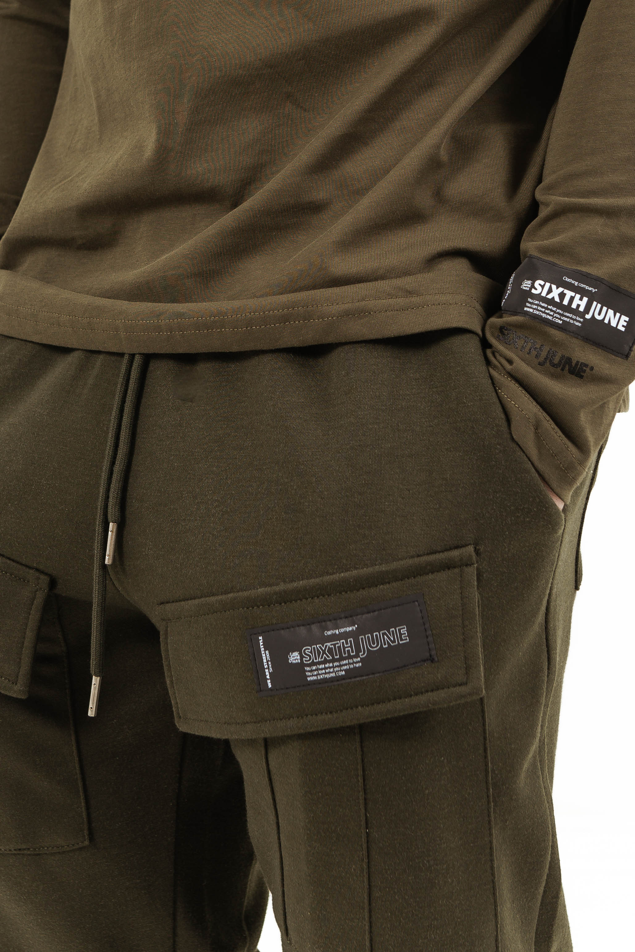 Jogging poches cargo kaki - Image 3