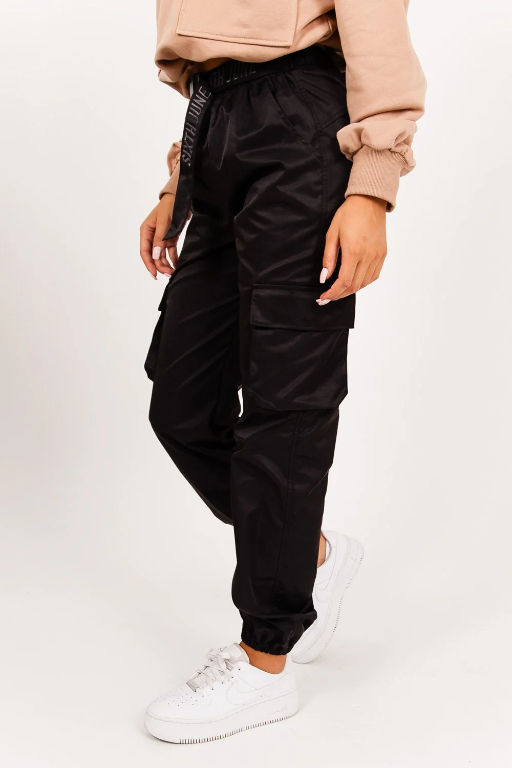 Pantalon cargo ceinture noir - Image 4