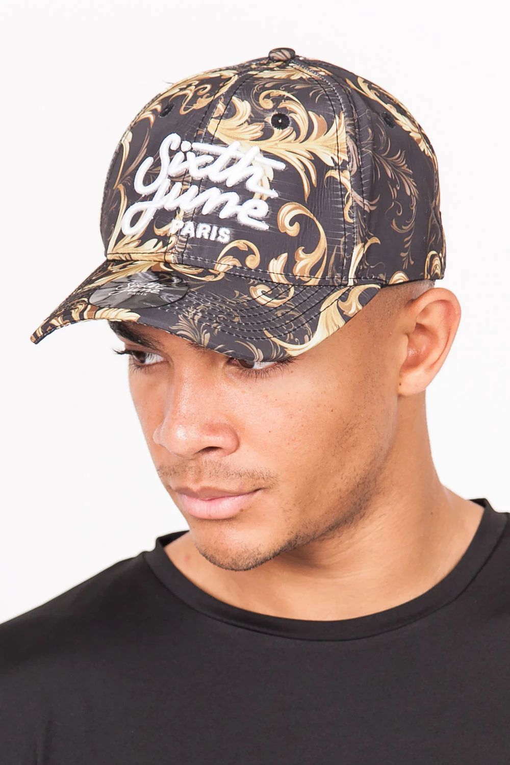 Casquette baroque or gris noir - Image 2
