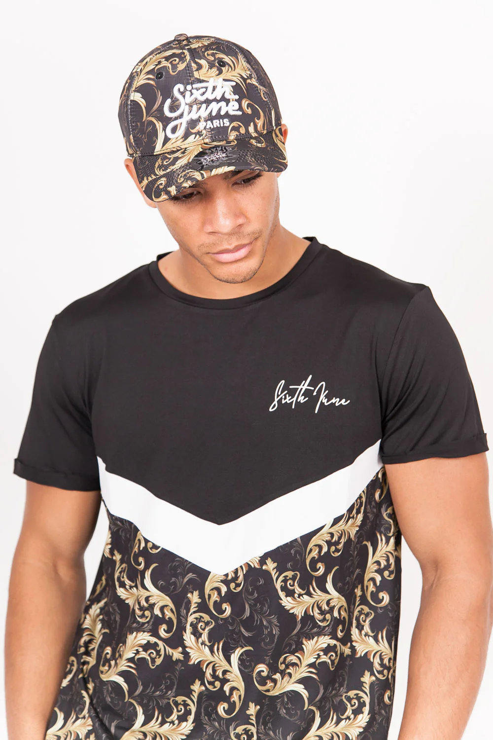 Casquette baroque or gris noir - Image 4