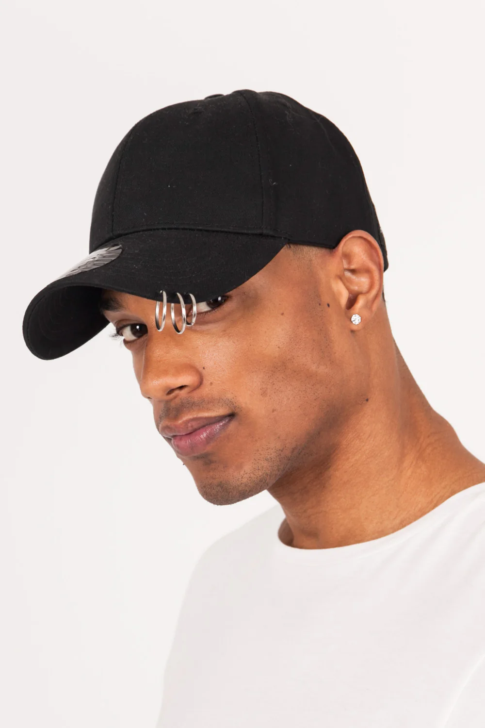 Casquette boucles visières noir - Image 3