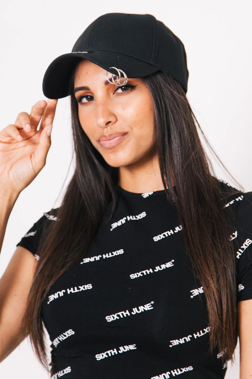 Casquette boucles visières noir - Image 5