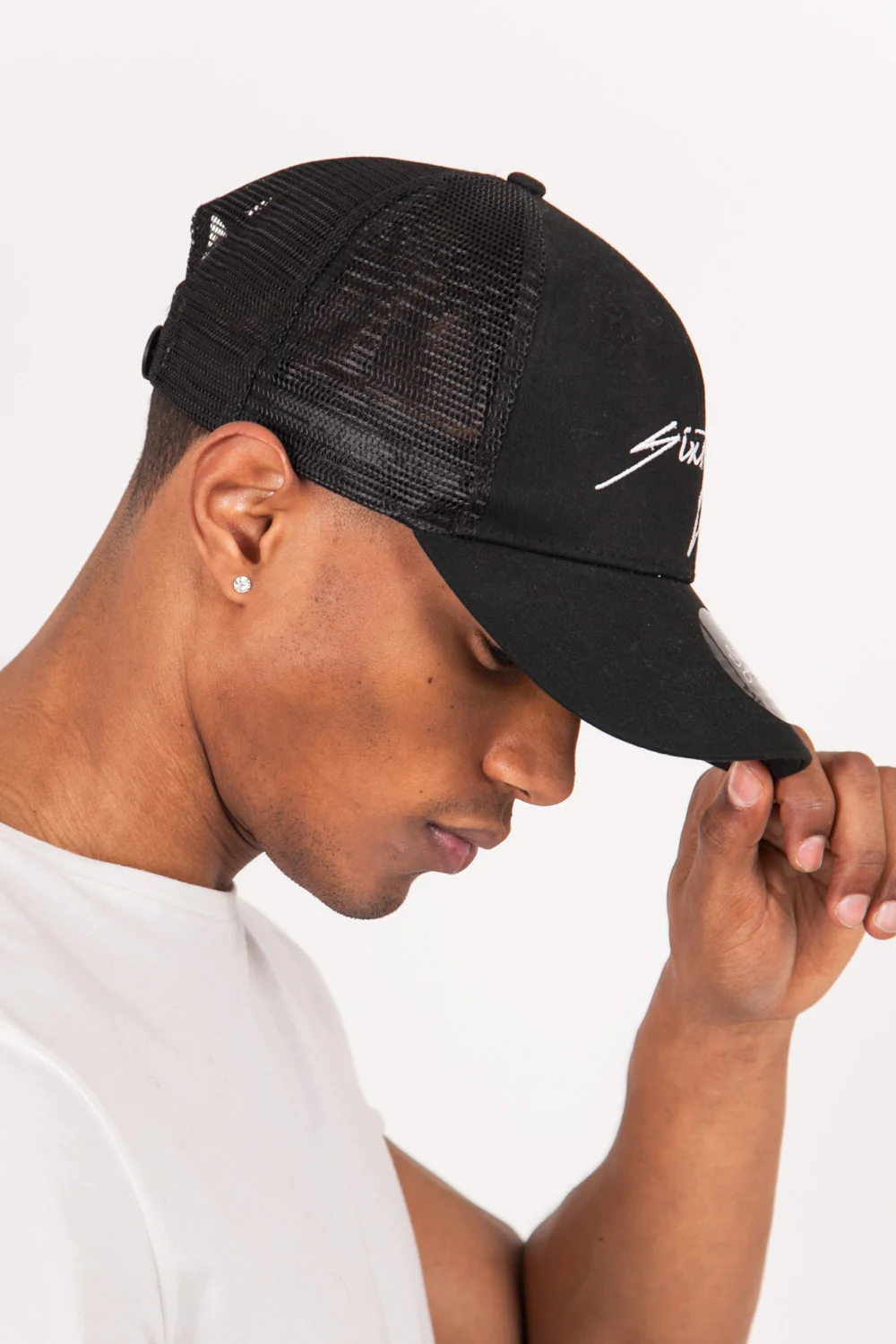 Casquette brodée signature noir - Image 3