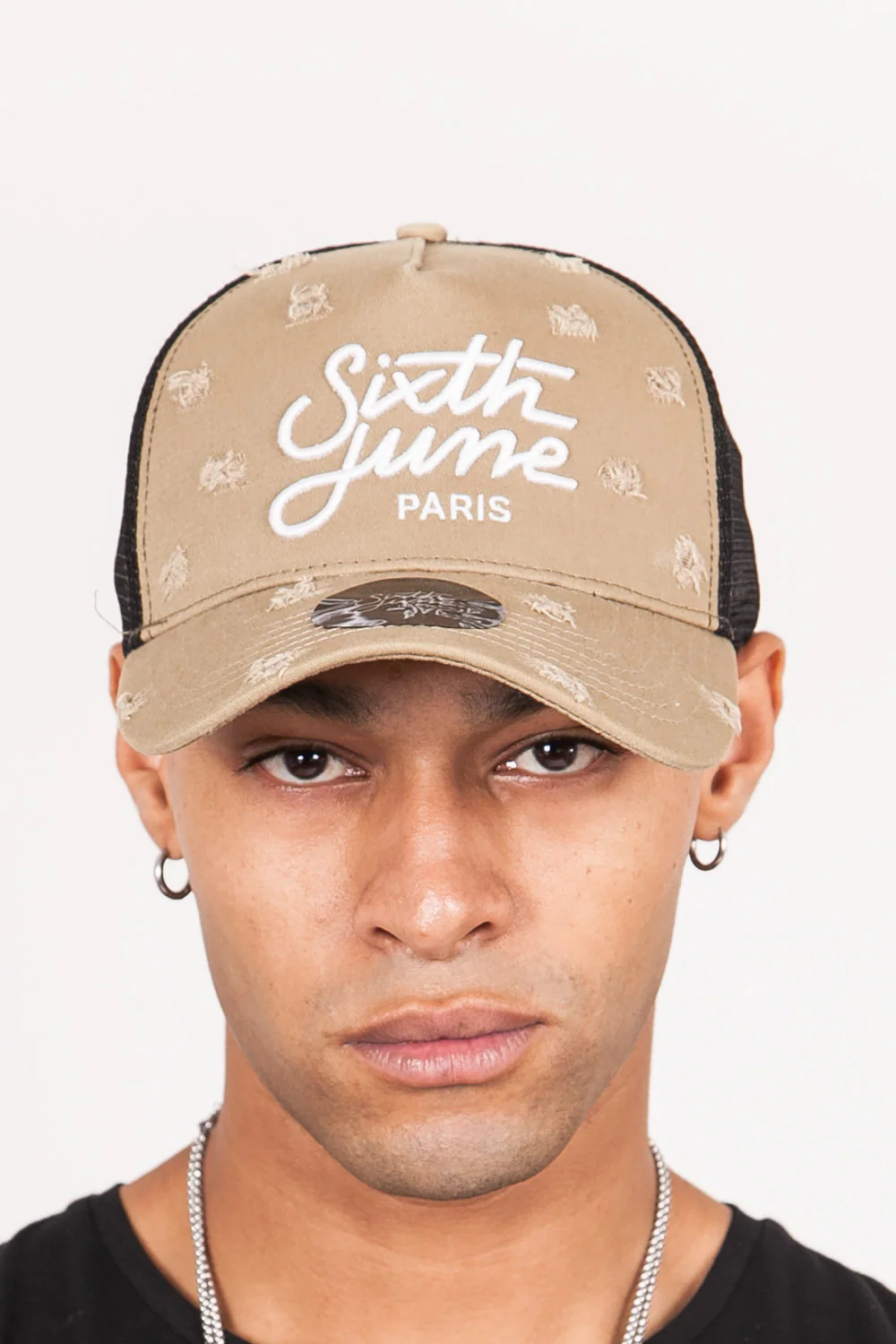 Casquette destroy Sixth June mesh beige - Image 2